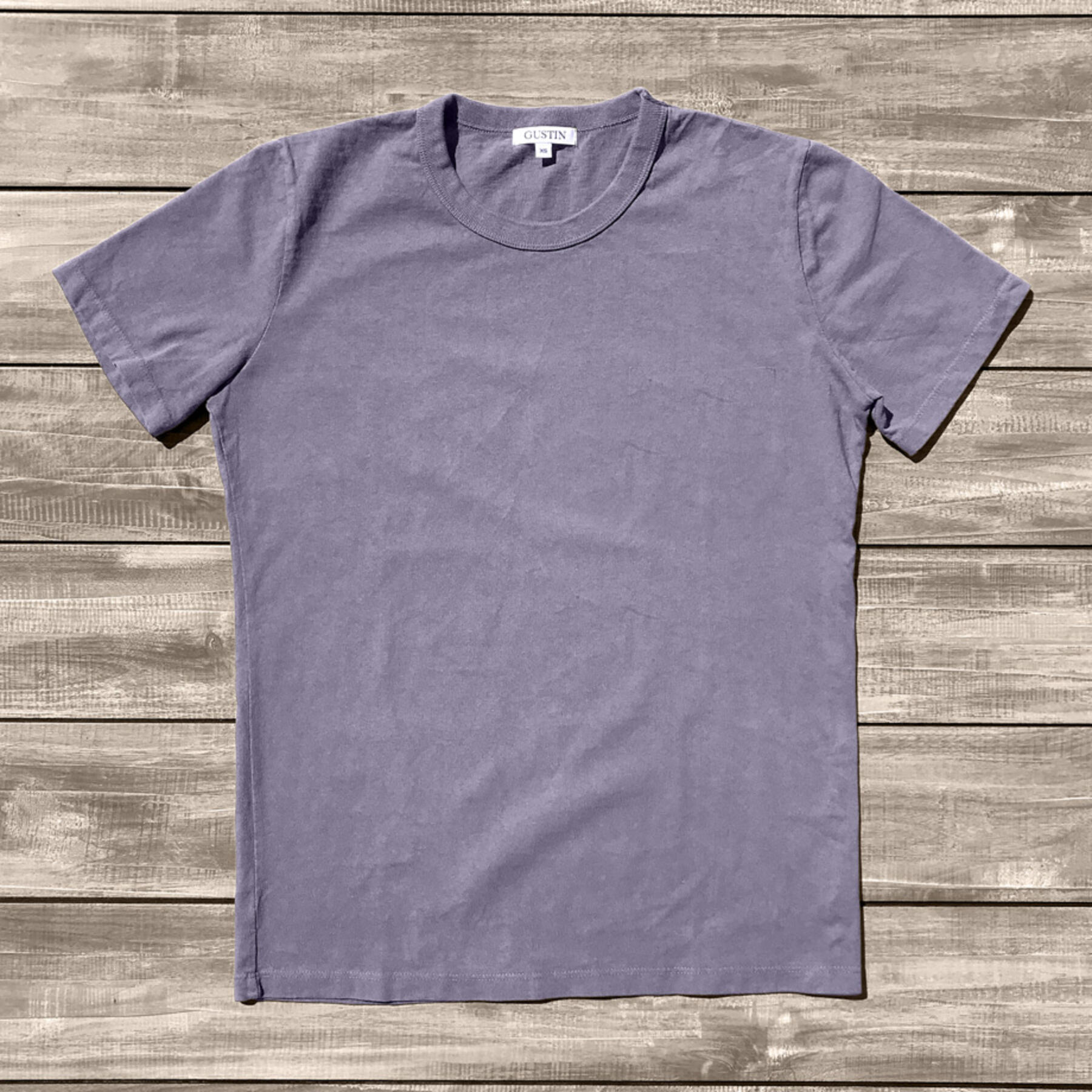 gustin heavyweight pigment dye t-shirt 2 pack (eggplant)
