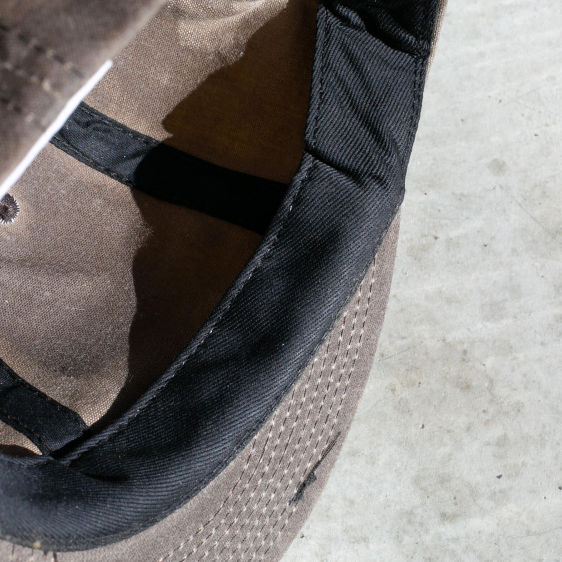 gustin 6 panel cap - dark oak waxed canvas