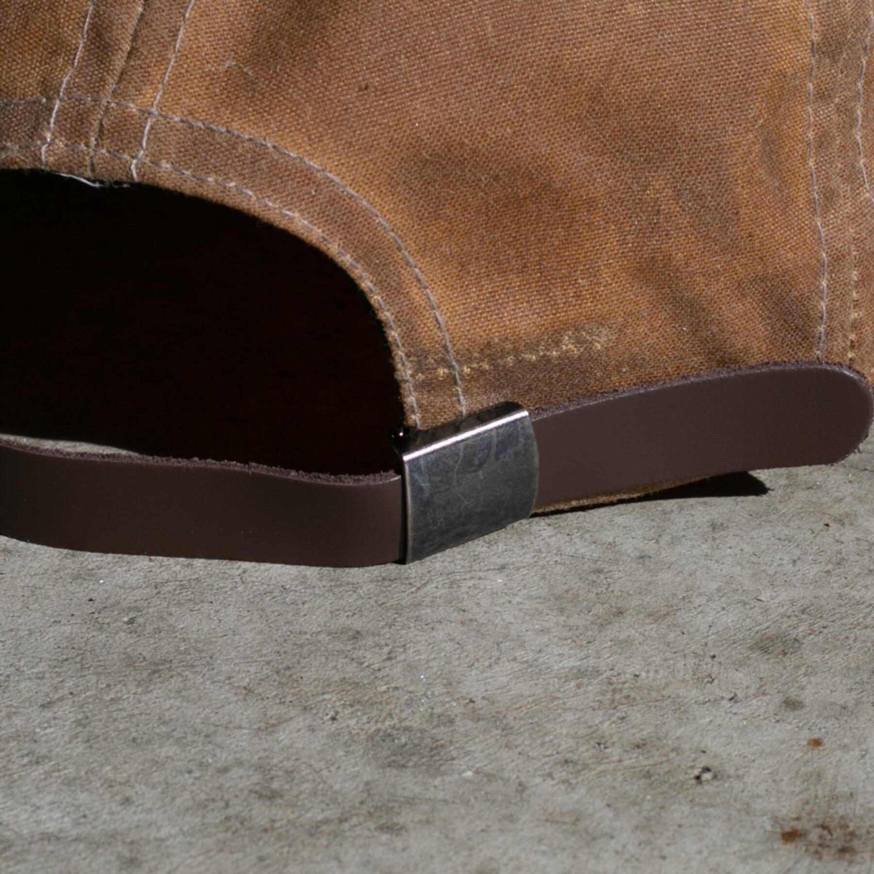 gustin 6 panel cap - brown waxed canvas