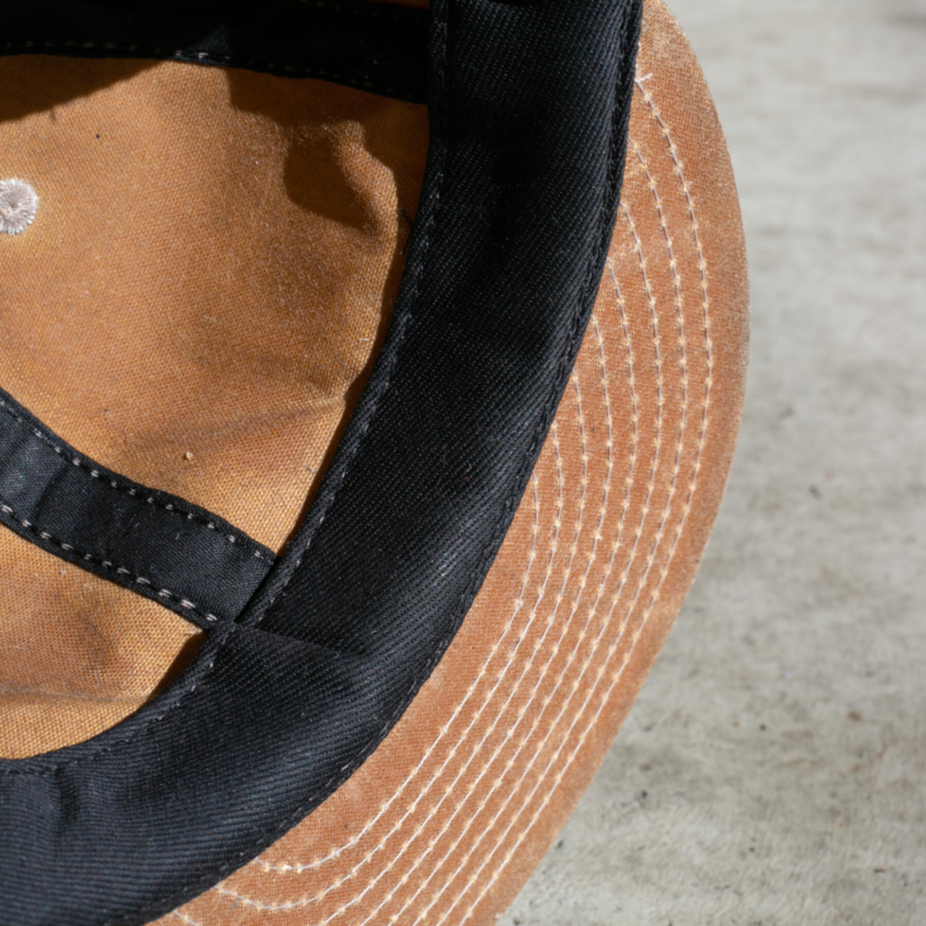 gustin 6 panel cap - brown waxed canvas