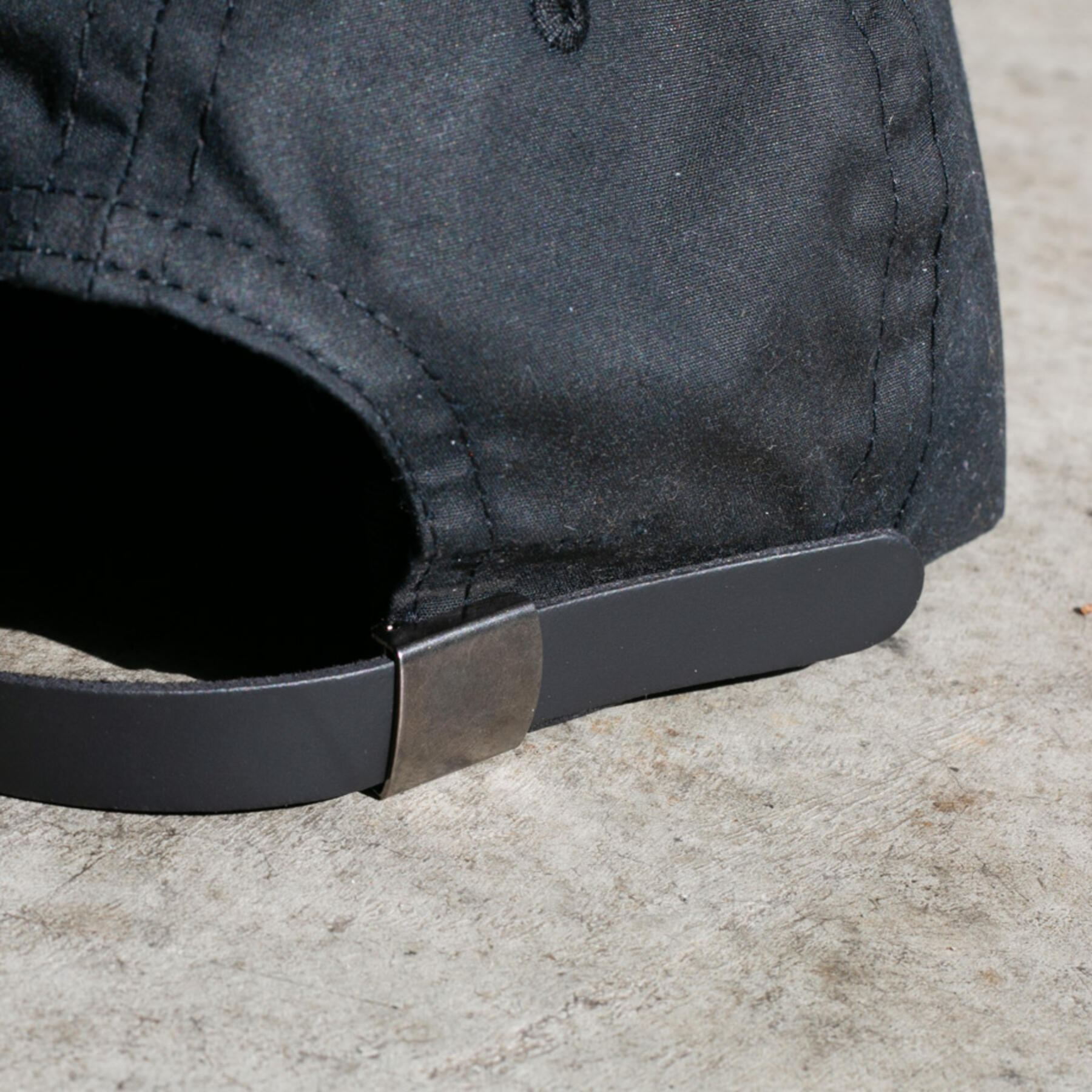 gustin 6 panel cap - black waxed canvas