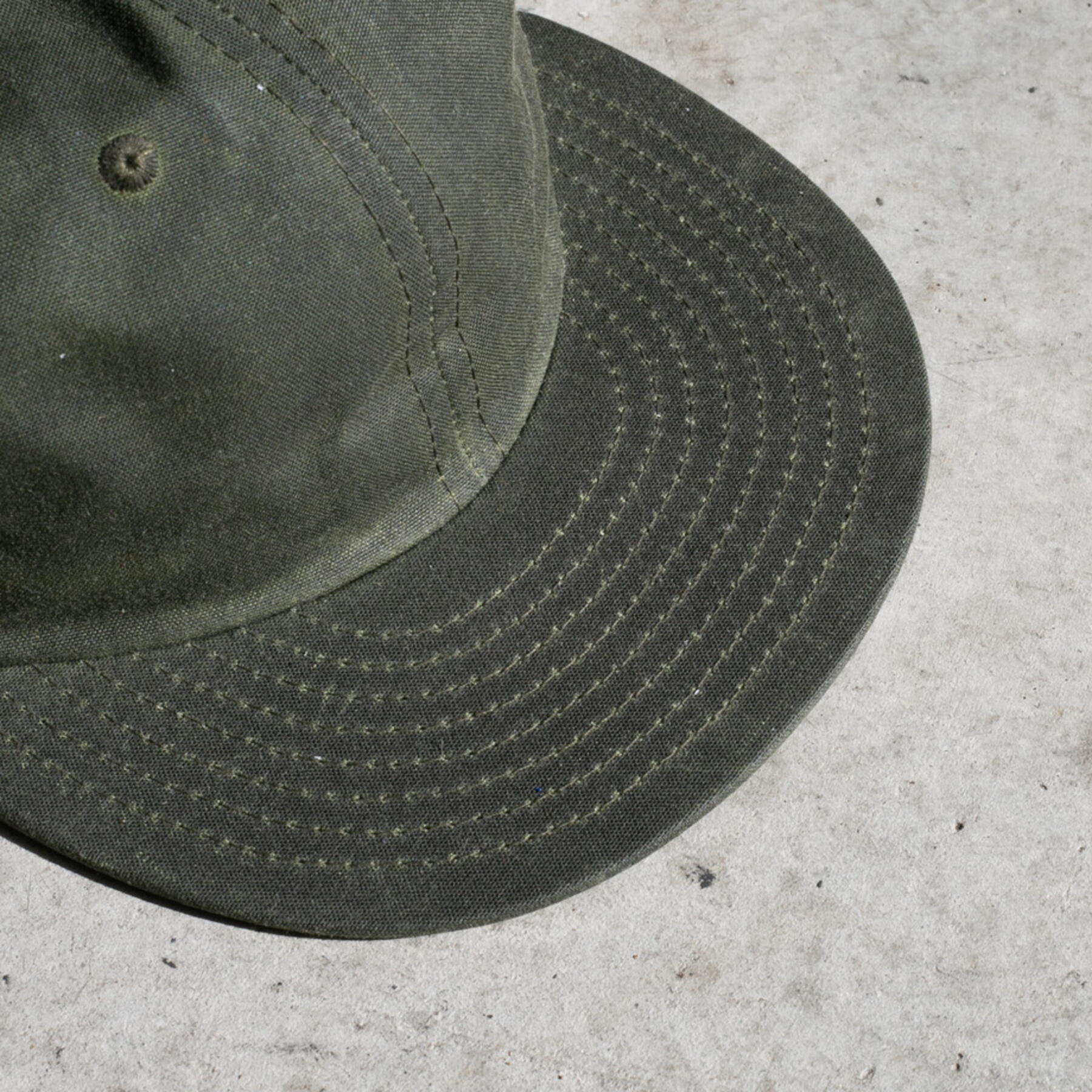 gustin 6 panel cap - olive waxed canvas