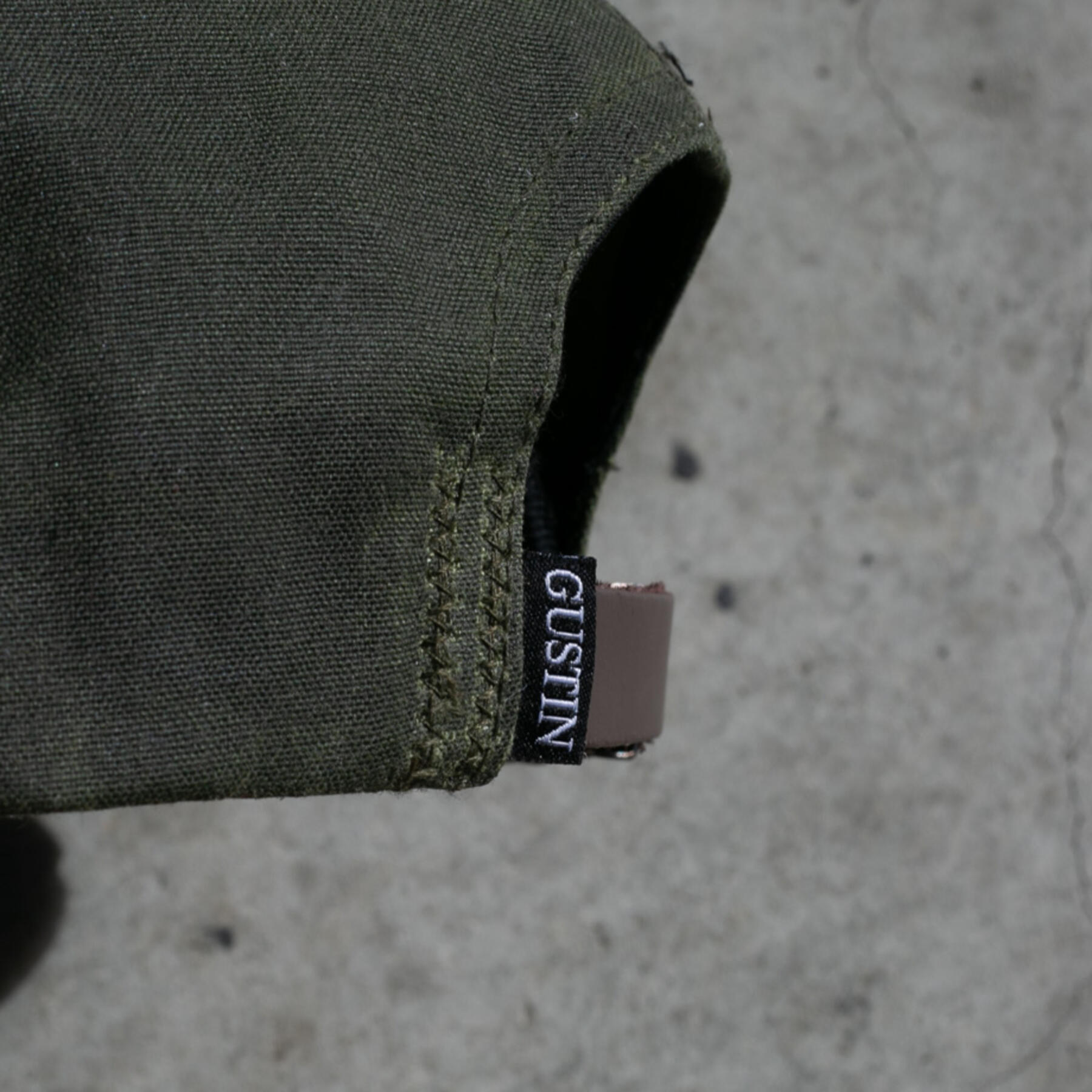 gustin 6 panel cap - olive waxed canvas
