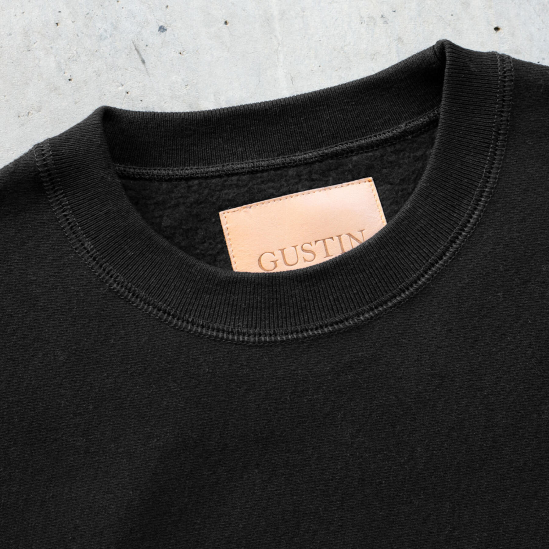 gustin vintage heavyweight sweatshirt - black