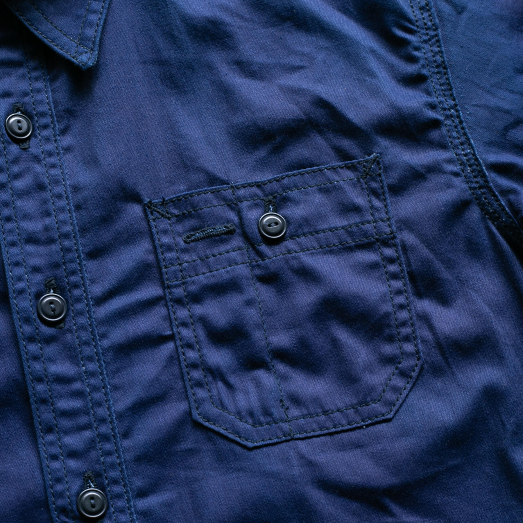 gustin #136 double indigo poplin workshirt