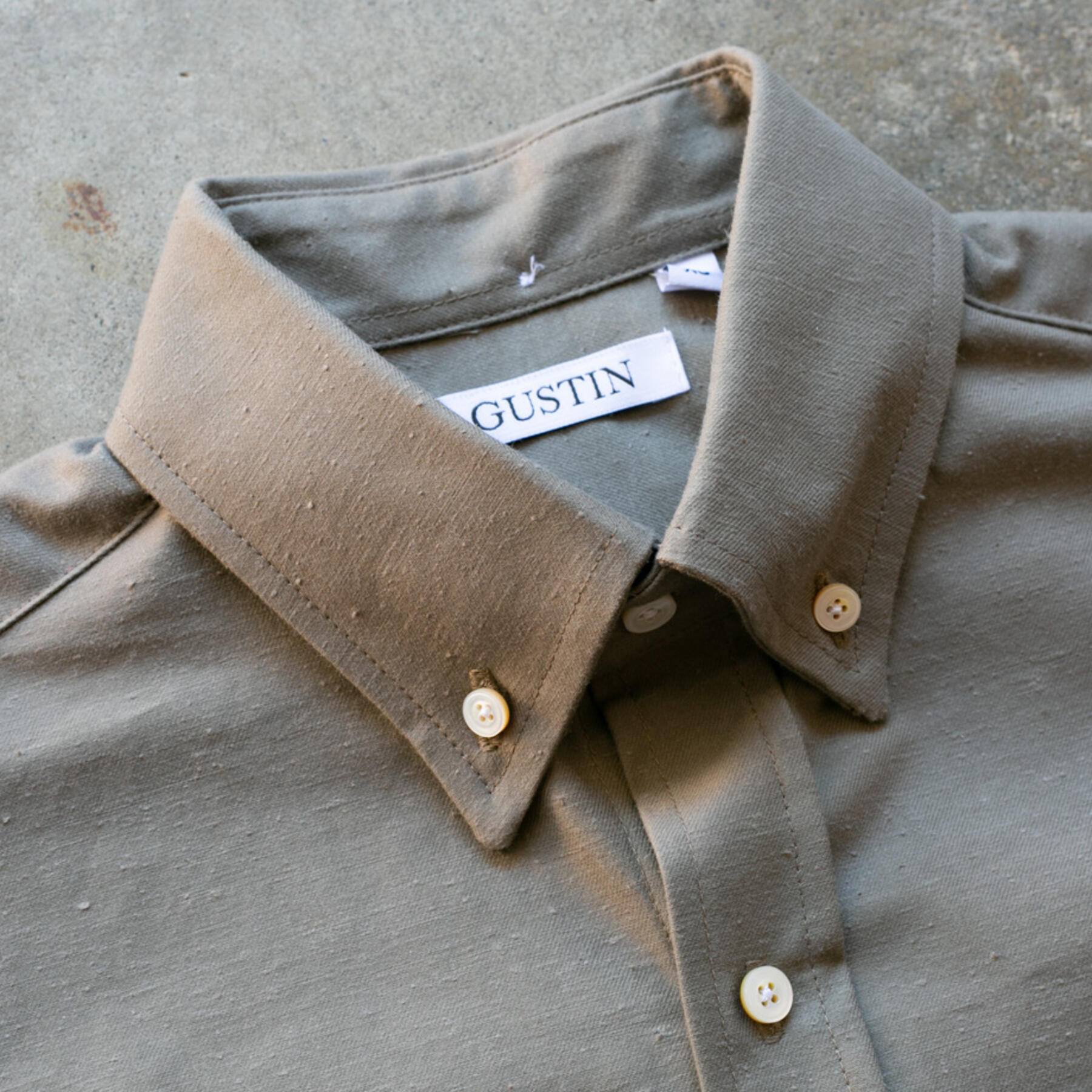 gustin #1087 nep solid - green grey