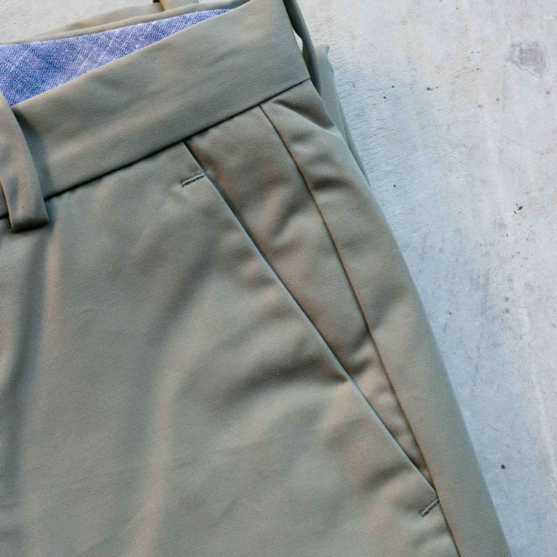gustin #225 japan silk chinos - grey olive