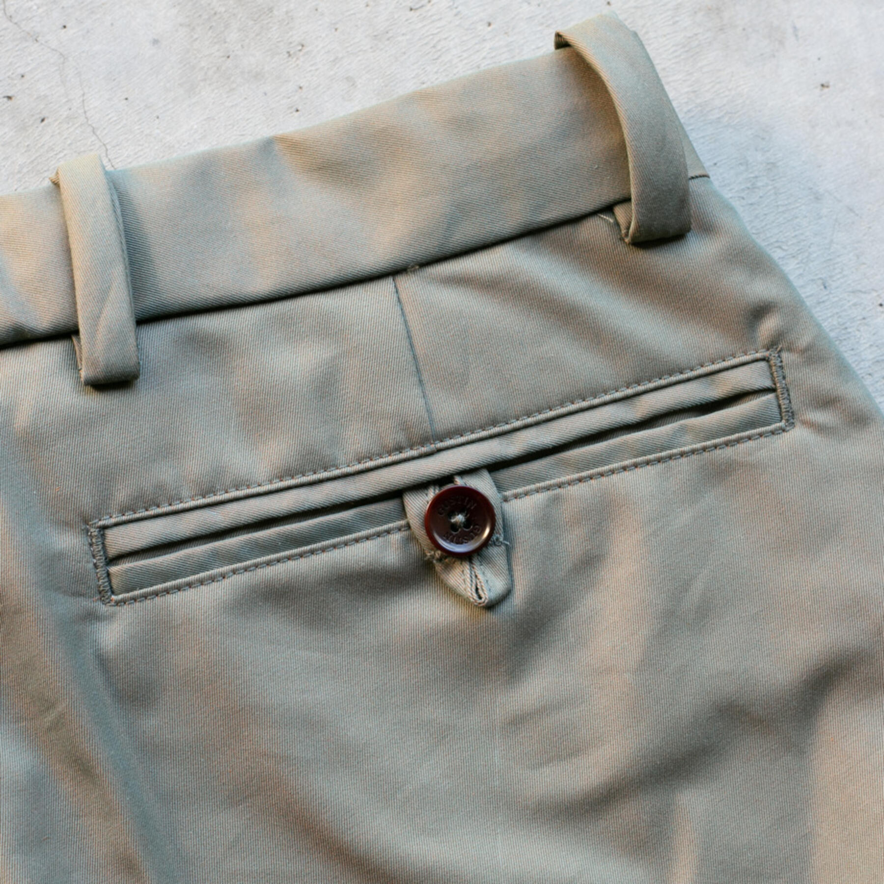 gustin #225 japan silk chinos - grey olive