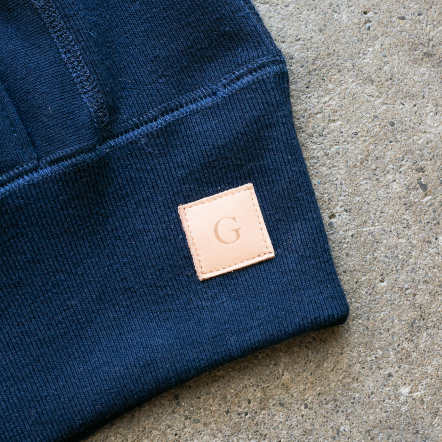 gustin vintage heavyweight pullover hoodie - navy