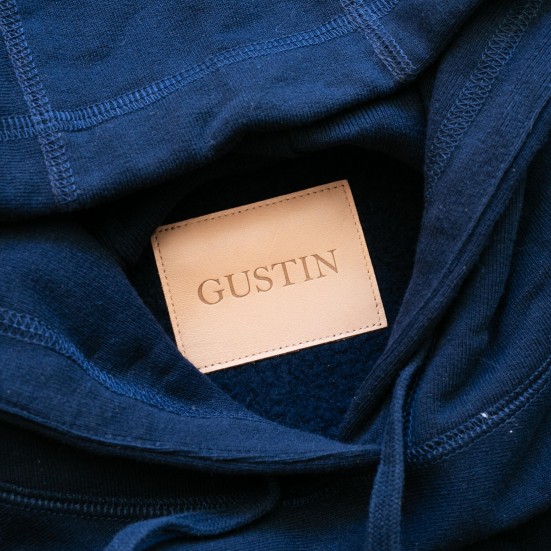 gustin vintage heavyweight pullover hoodie - navy