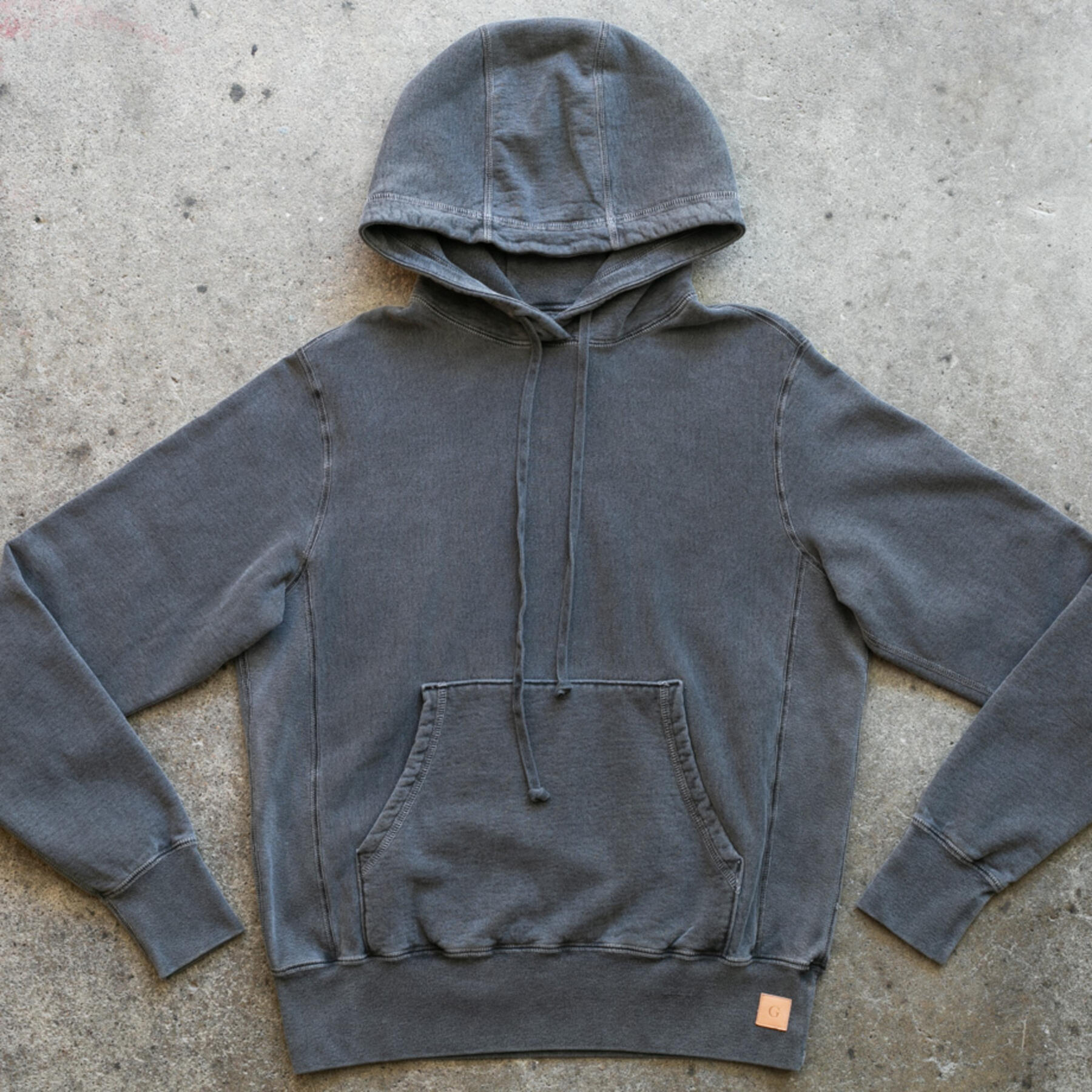 gustin heavyweight hoodie sweatshirt - vintage black