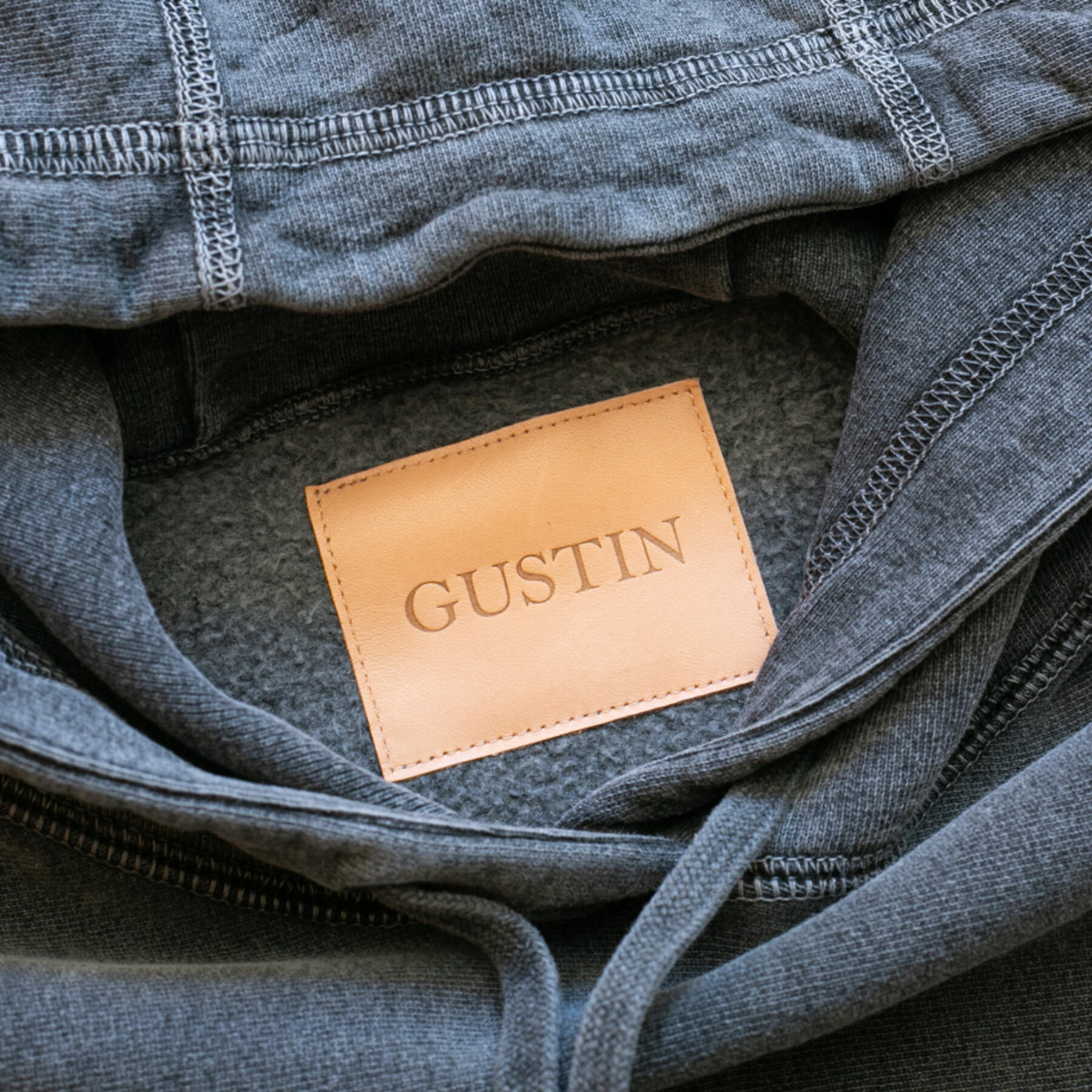 gustin heavyweight hoodie sweatshirt - vintage black