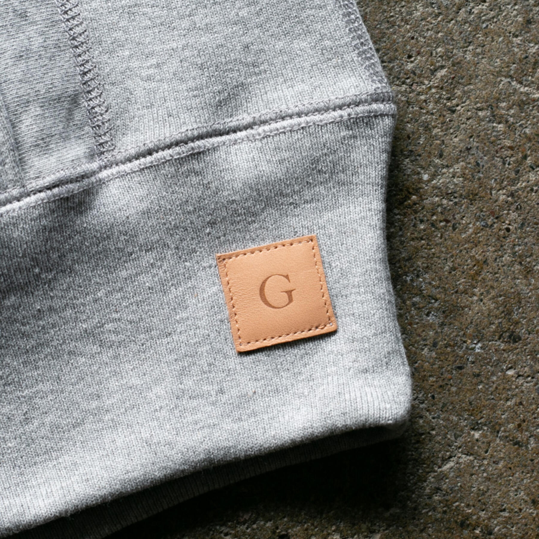 gustin vintage heavyweight pullover hoodie - heather grey
