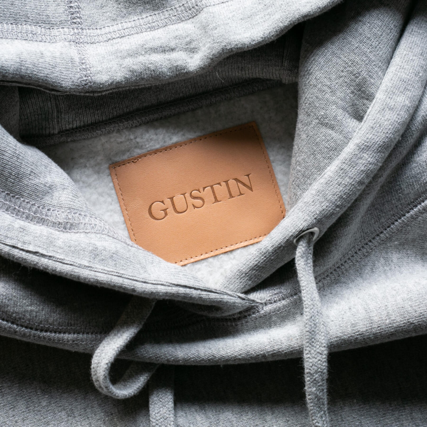 gustin vintage heavyweight pullover hoodie - heather grey