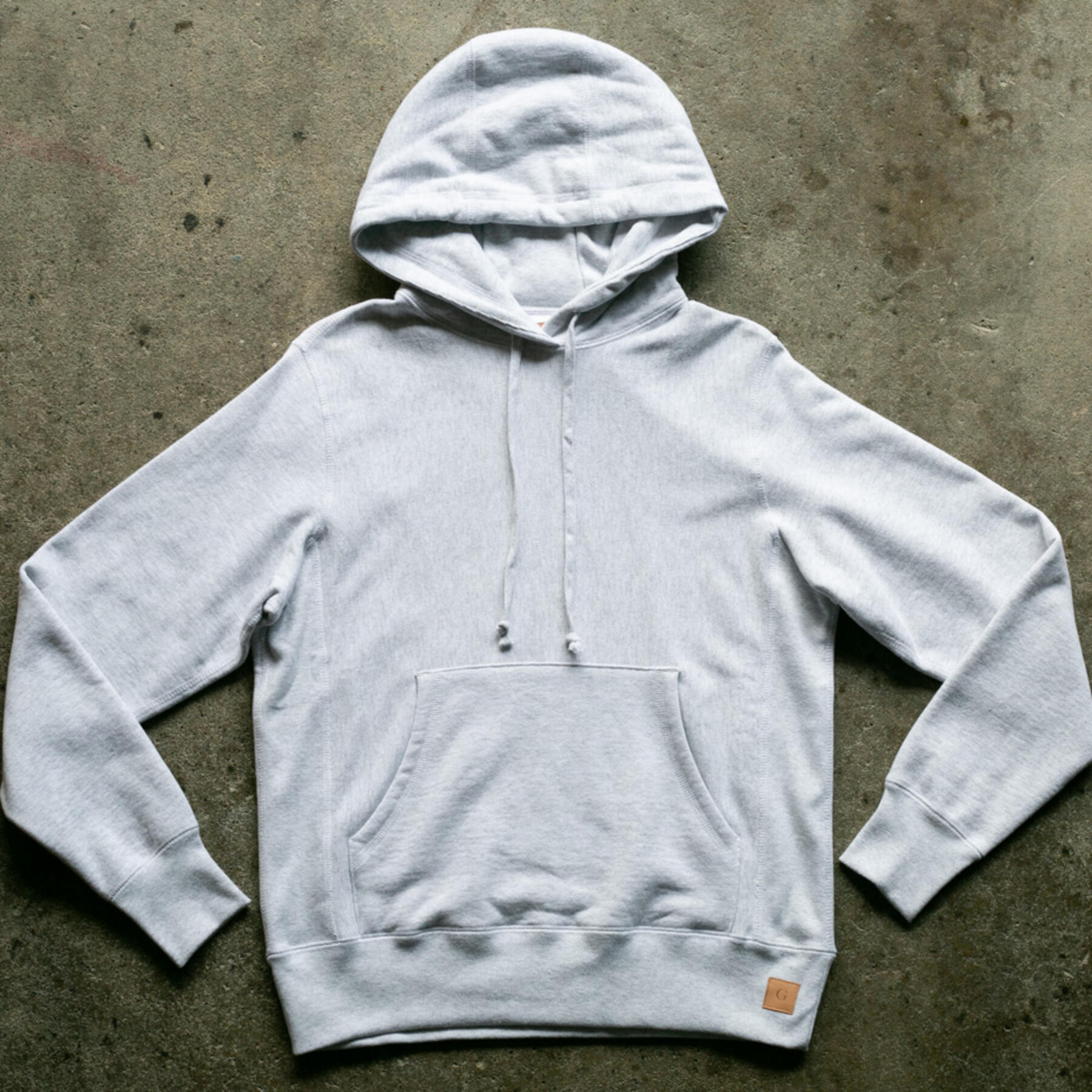 gustin vintage heavyweight pullover hoodie - smoke