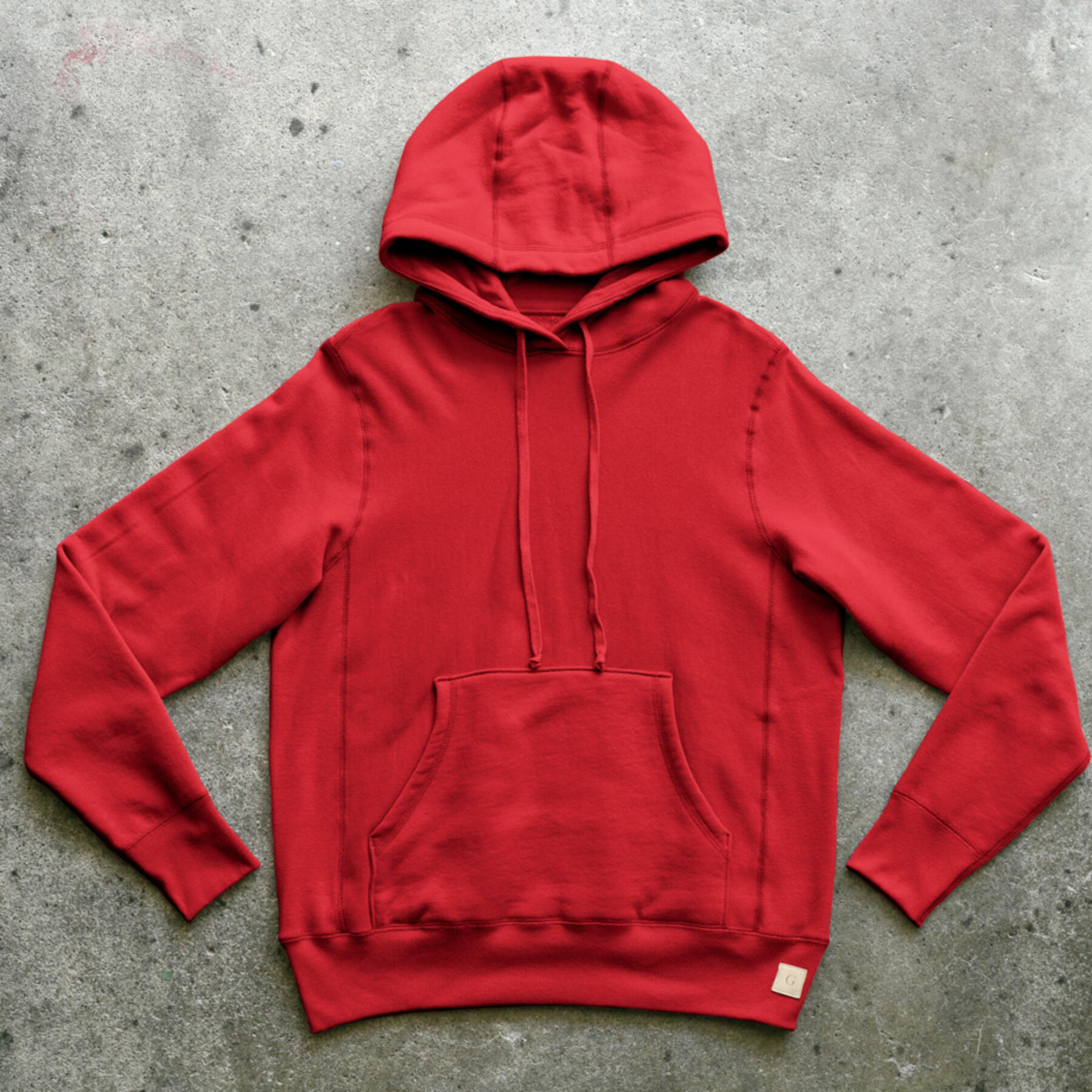 gustin heavyweight hoodie sweatshirt - crimson