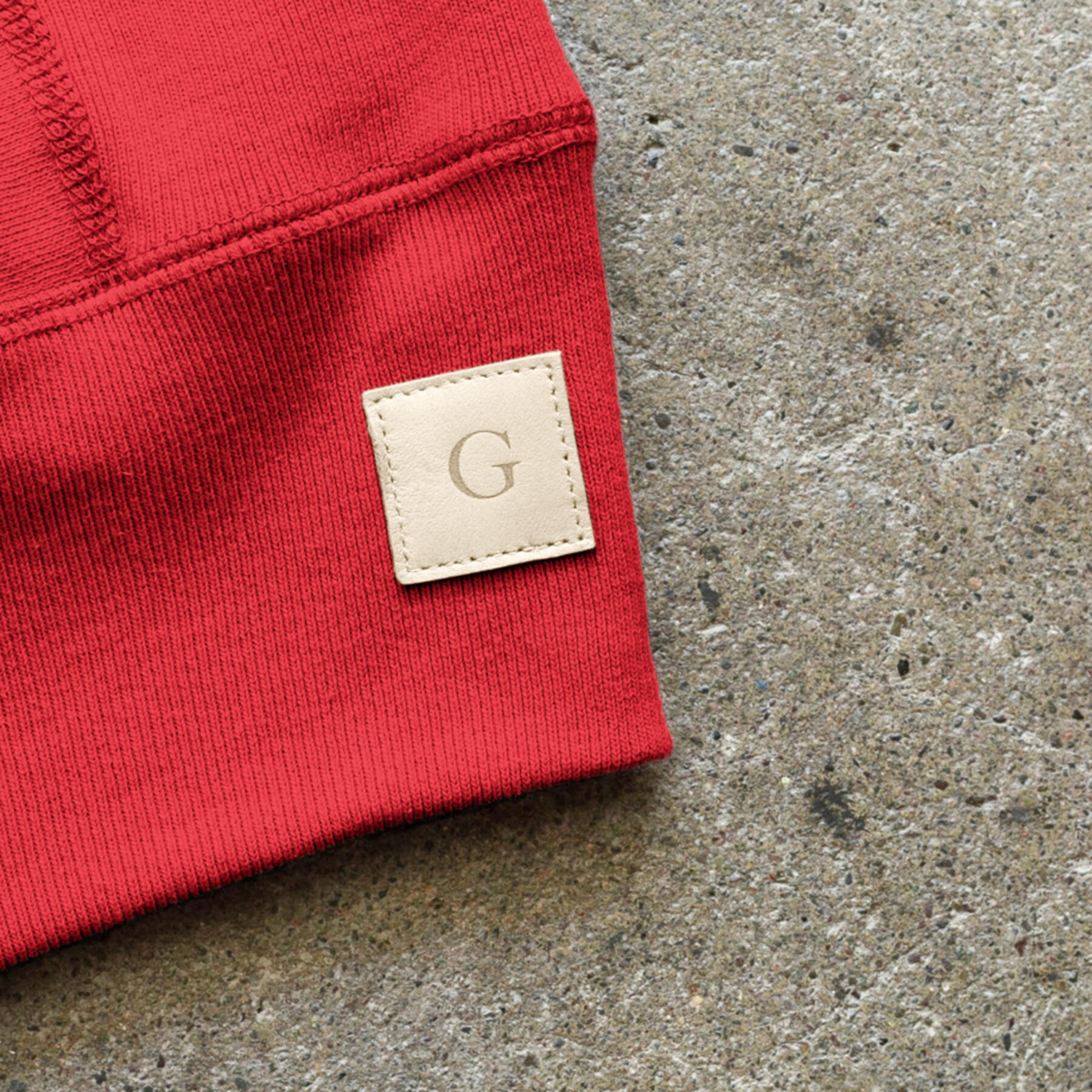 gustin heavyweight hoodie sweatshirt - crimson