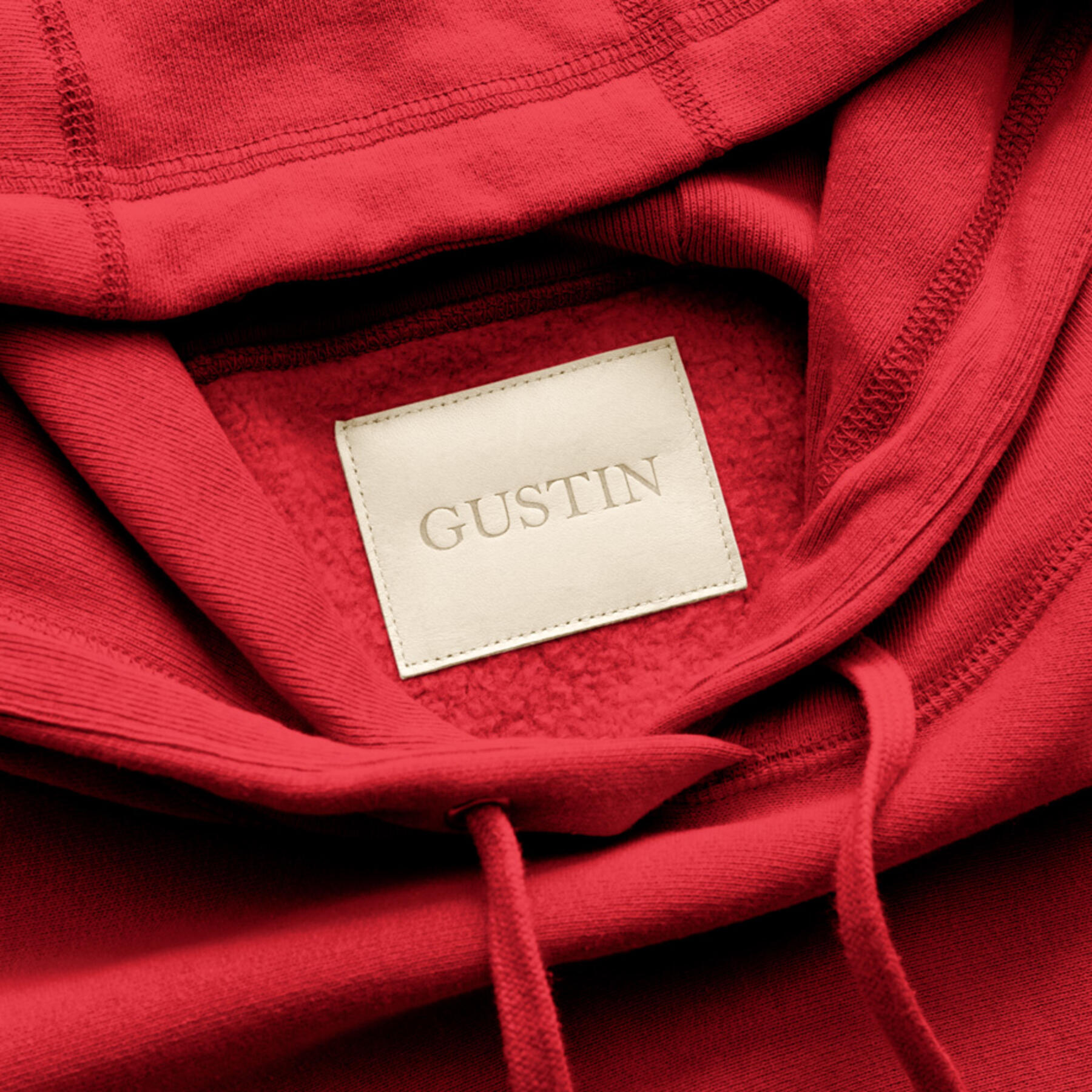 gustin heavyweight hoodie sweatshirt - crimson