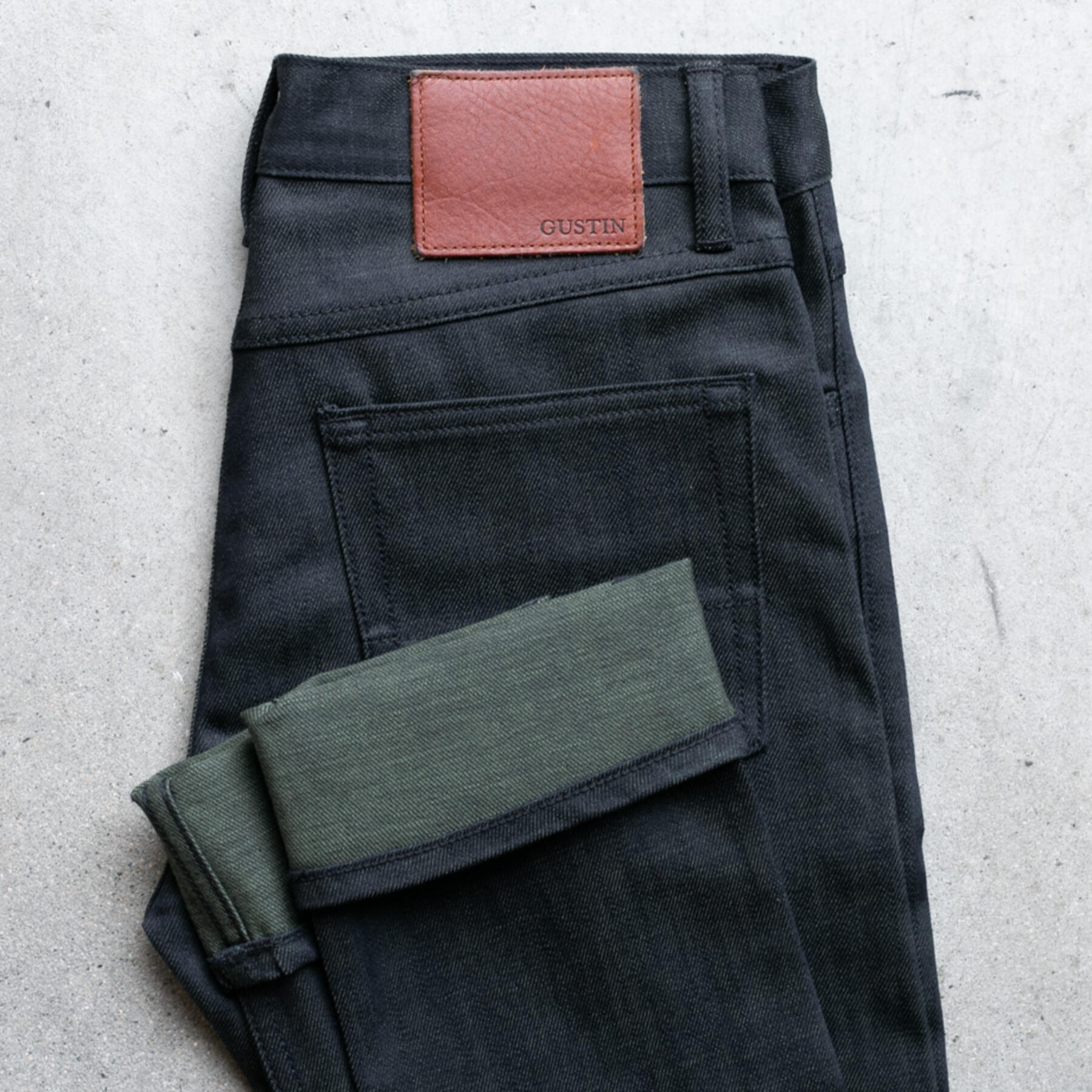 gustin #262 indigo x army 5 pocket