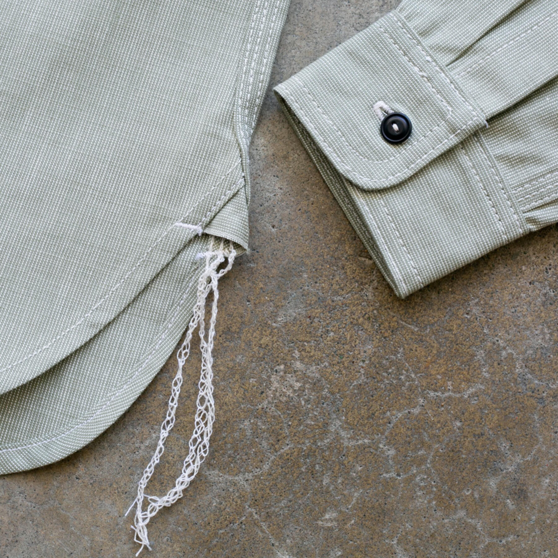gustin #140 selvedge moss jacquard workshirt