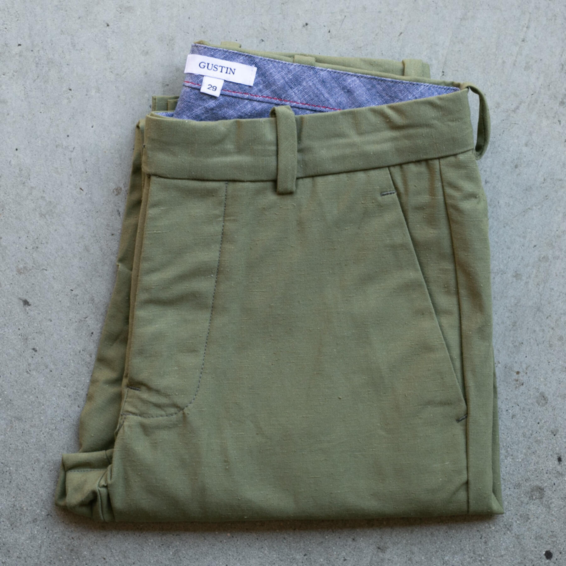 gustin #228 ultra soft nep chinos - olive