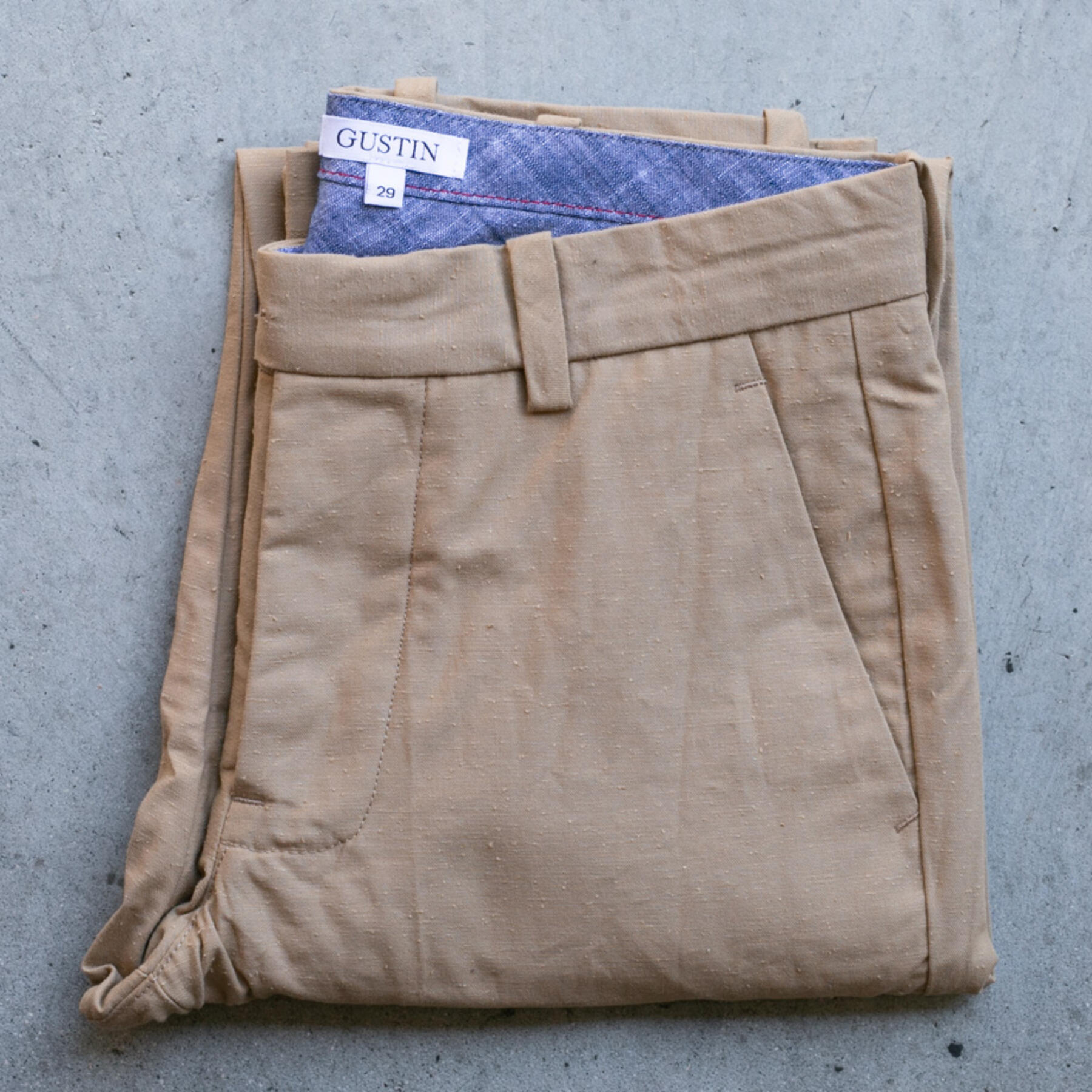 gustin #230 ultra soft nep chinos - khaki