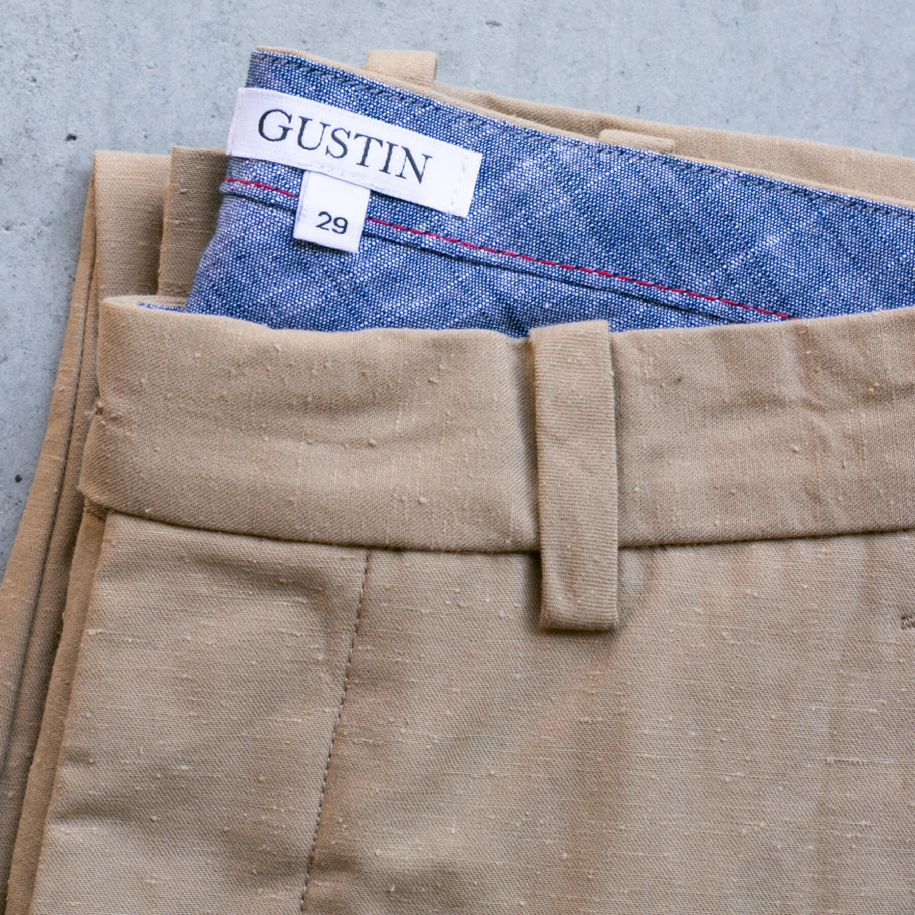 gustin #230 ultra soft nep chinos - khaki
