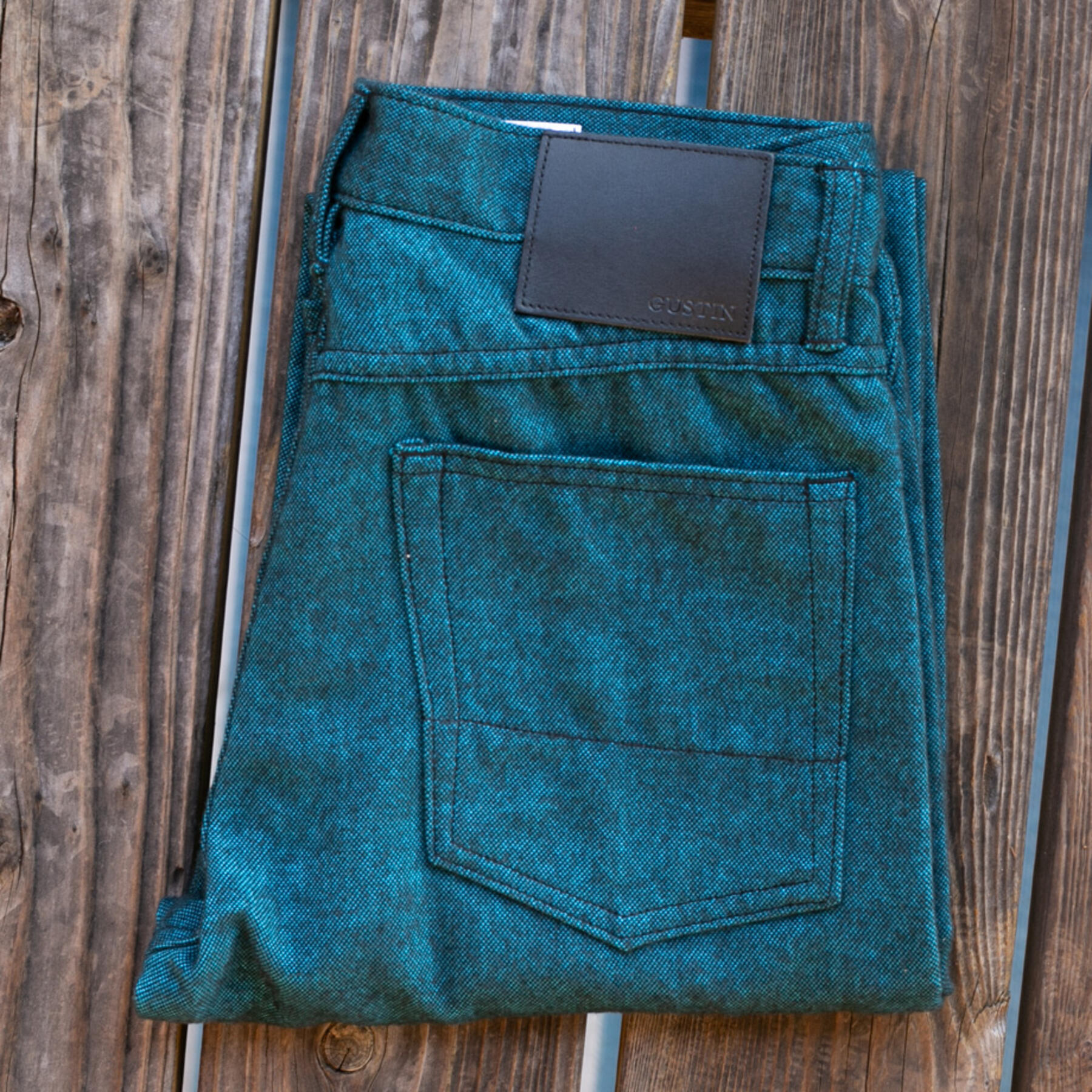 gustin #265 seawool 5 pocket - aqua