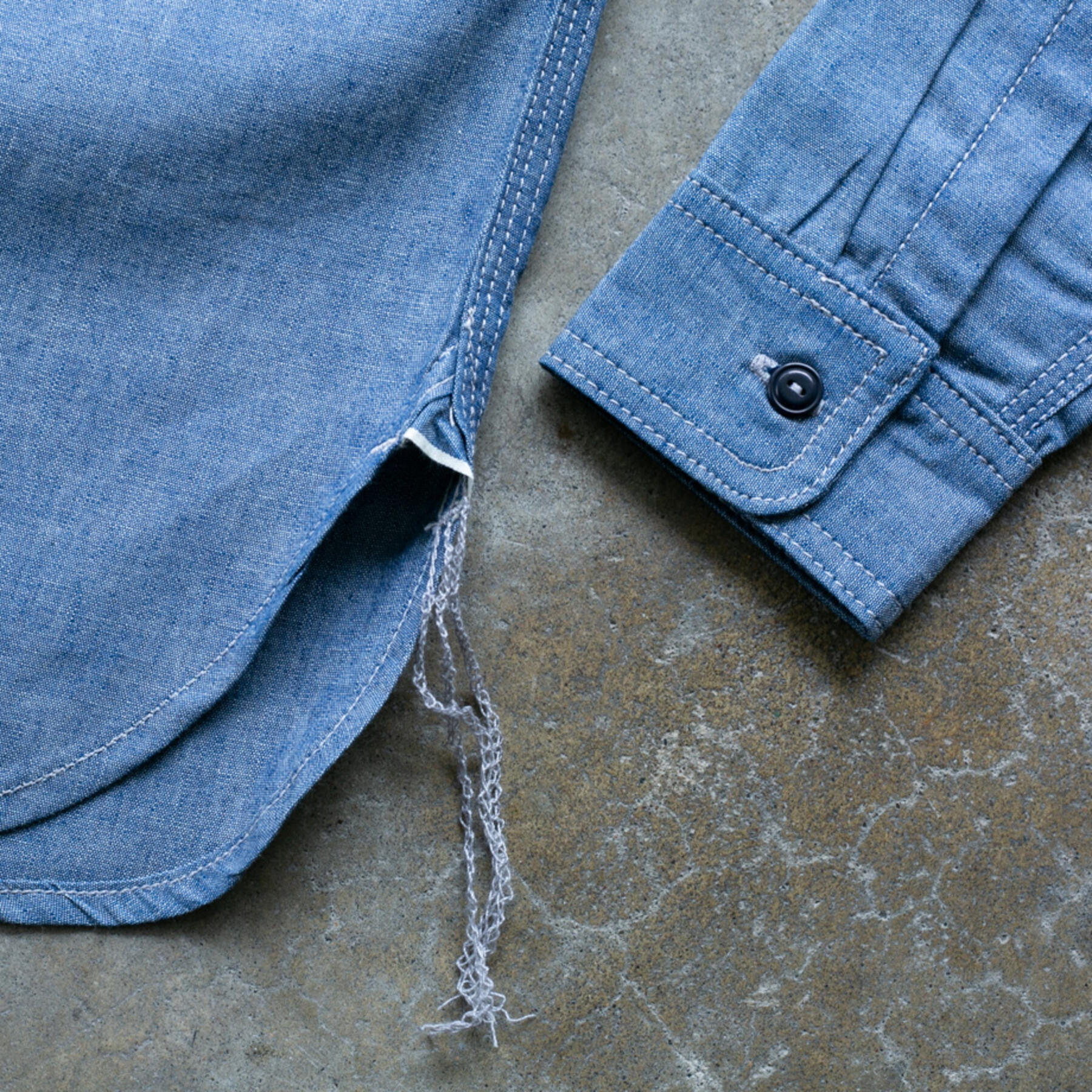 gustin #142 japan selvedge chambray workshirt - indigo