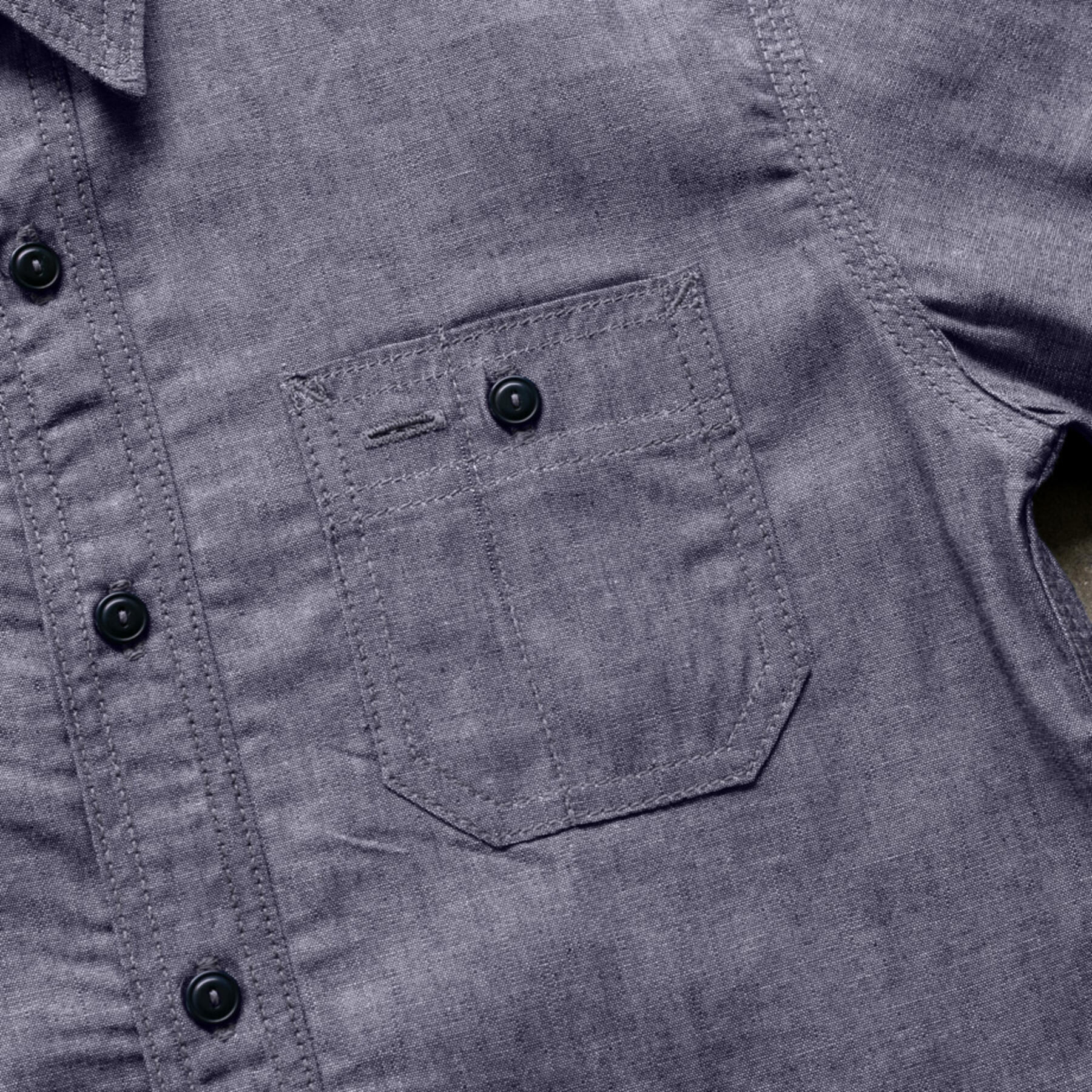 gustin #143 japan selvedge chambray workshirt - purple