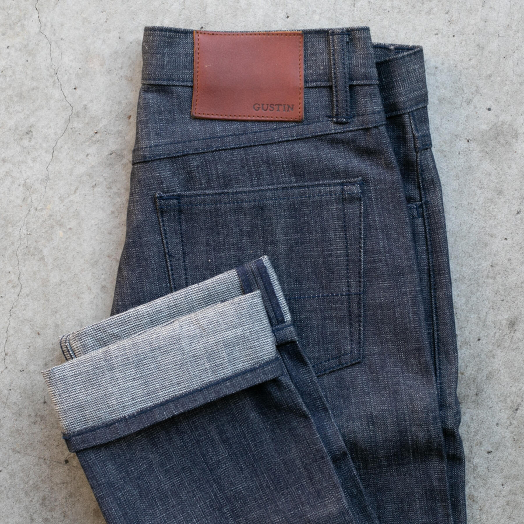 gustin #266 heavy indigo broken twill