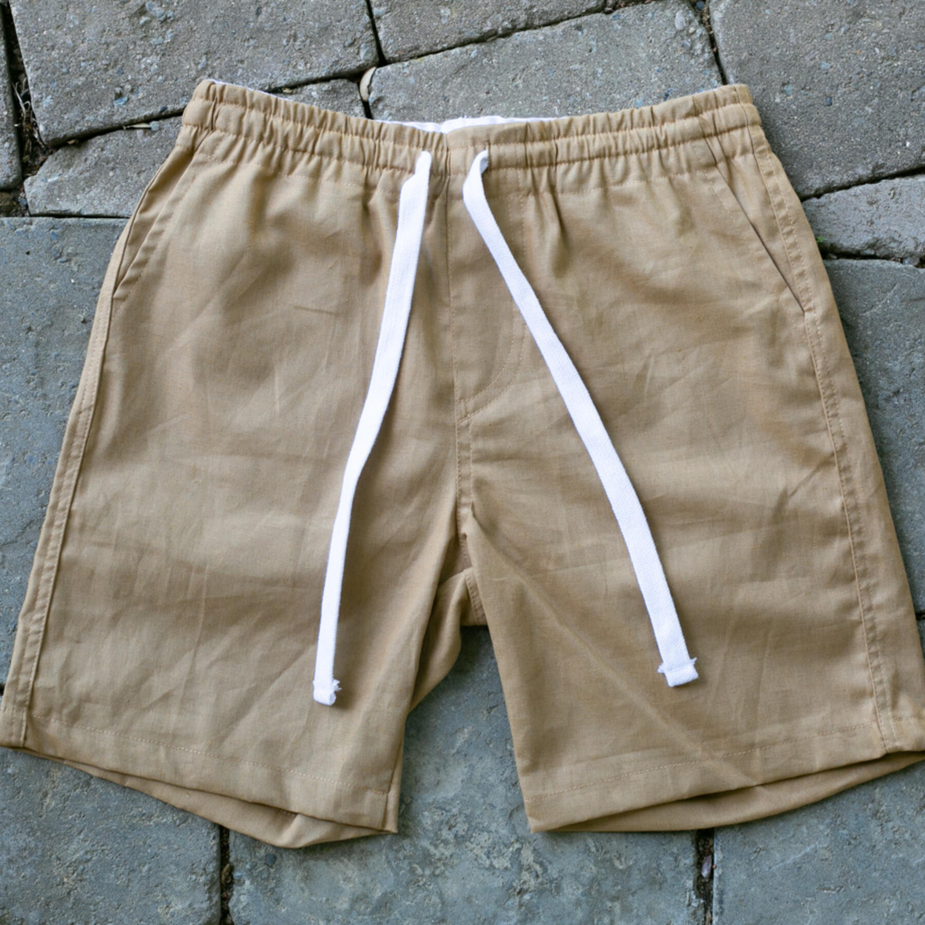 gustin #52 classic linen shorts - khaki