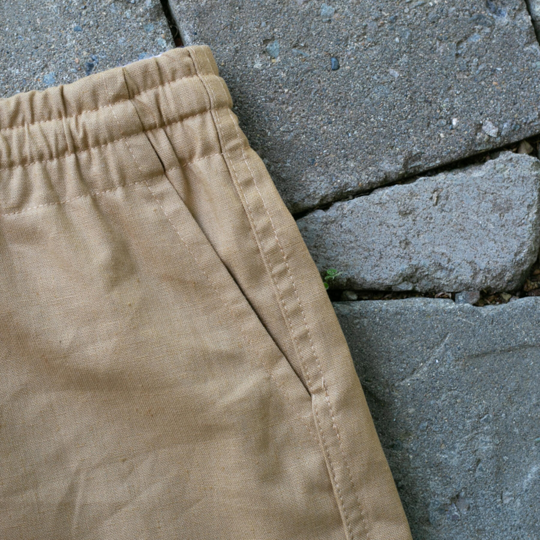 gustin #52 classic linen shorts - khaki