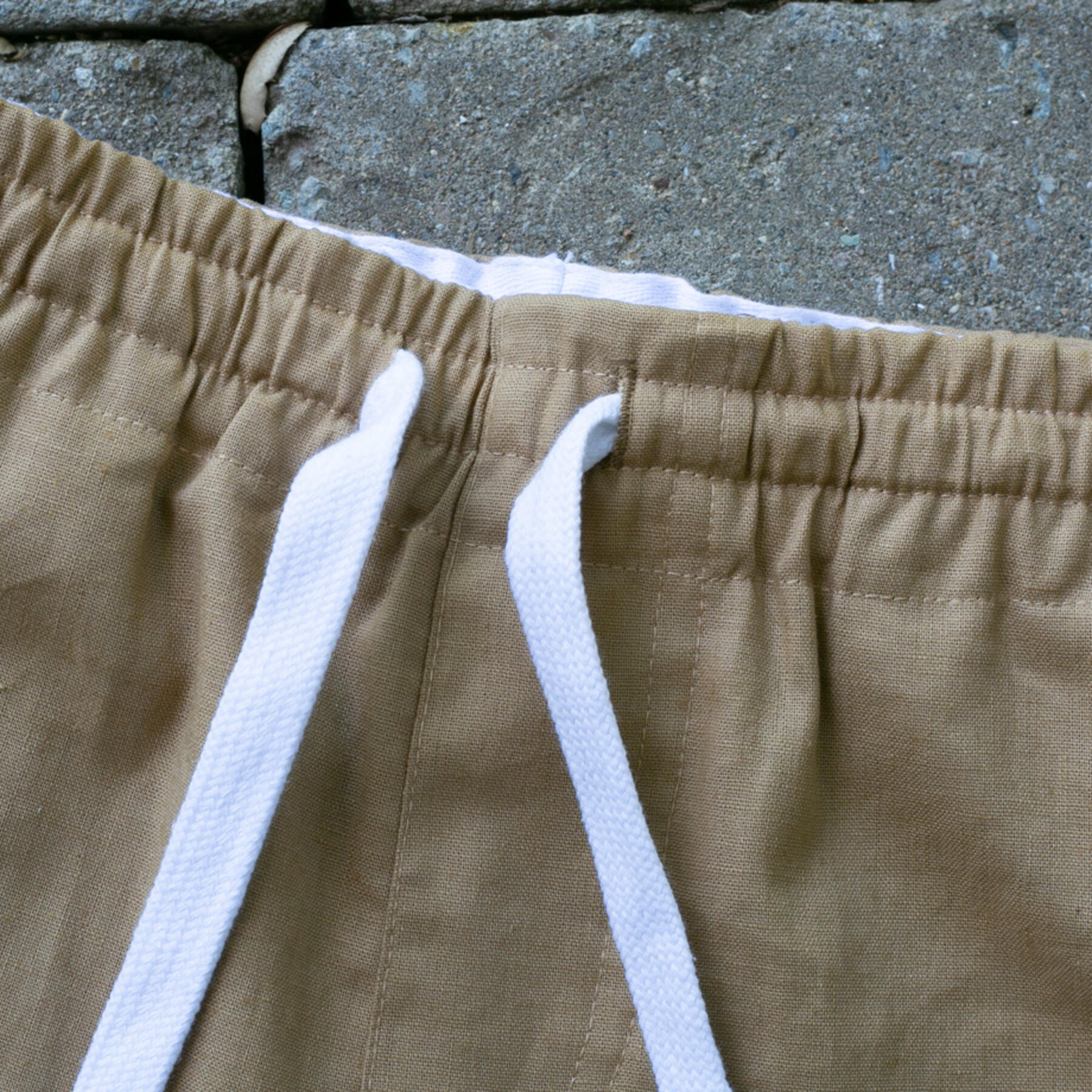 gustin #52 classic linen shorts - khaki
