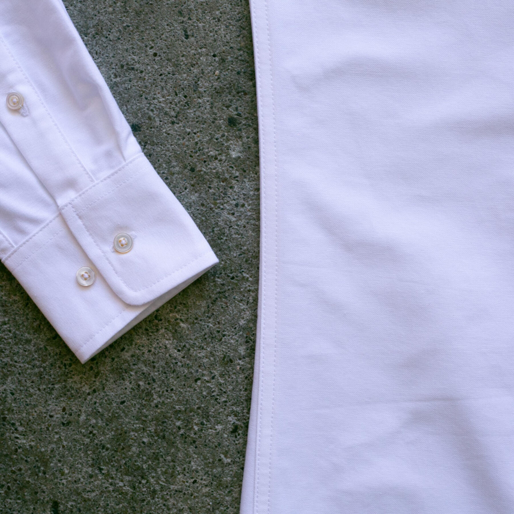 gustin #1097 selvedge oxford - white