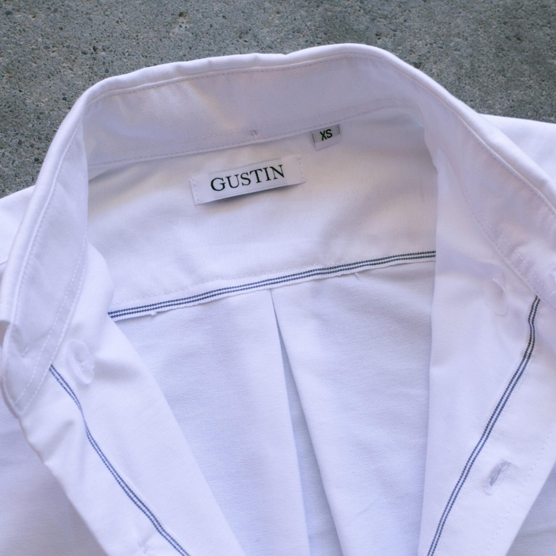 gustin #1097 selvedge oxford - white