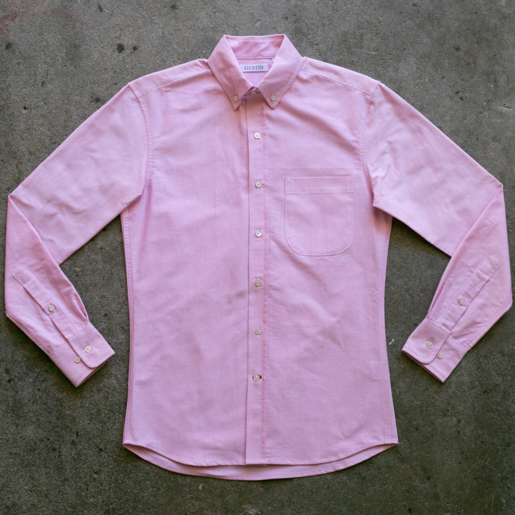 gustin #1098 selvedge oxford - pink