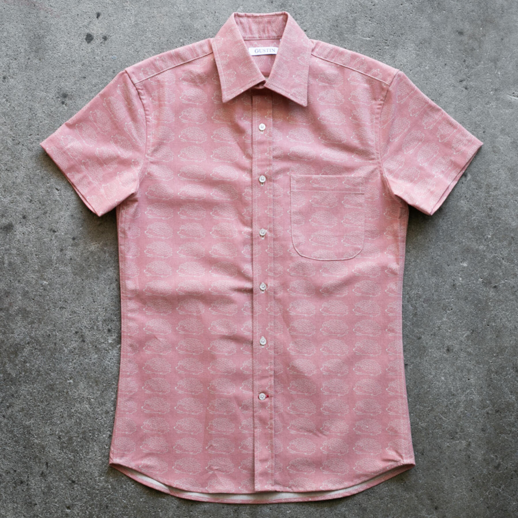 gustin #1100 the hedgehog shirt - salmon