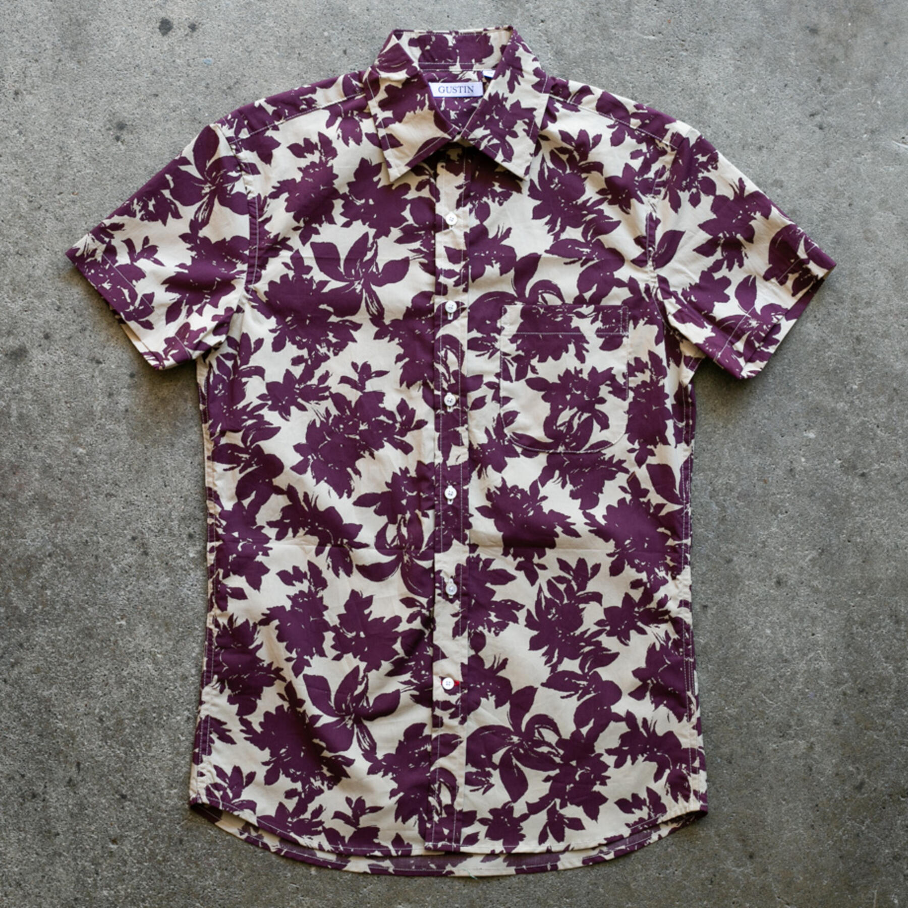 gustin #1106 typewriter cloth floral - plum