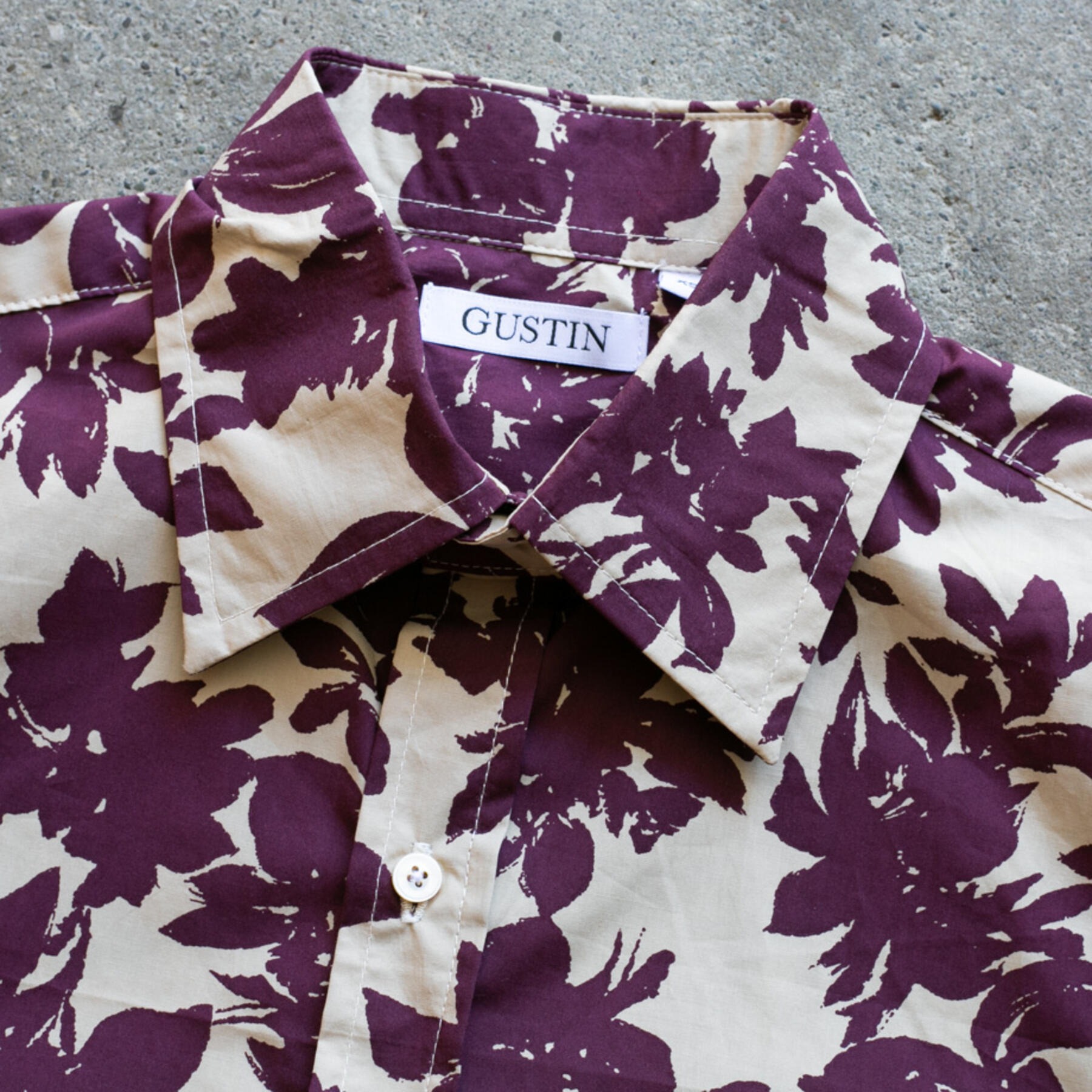gustin #1106 typewriter cloth floral - plum