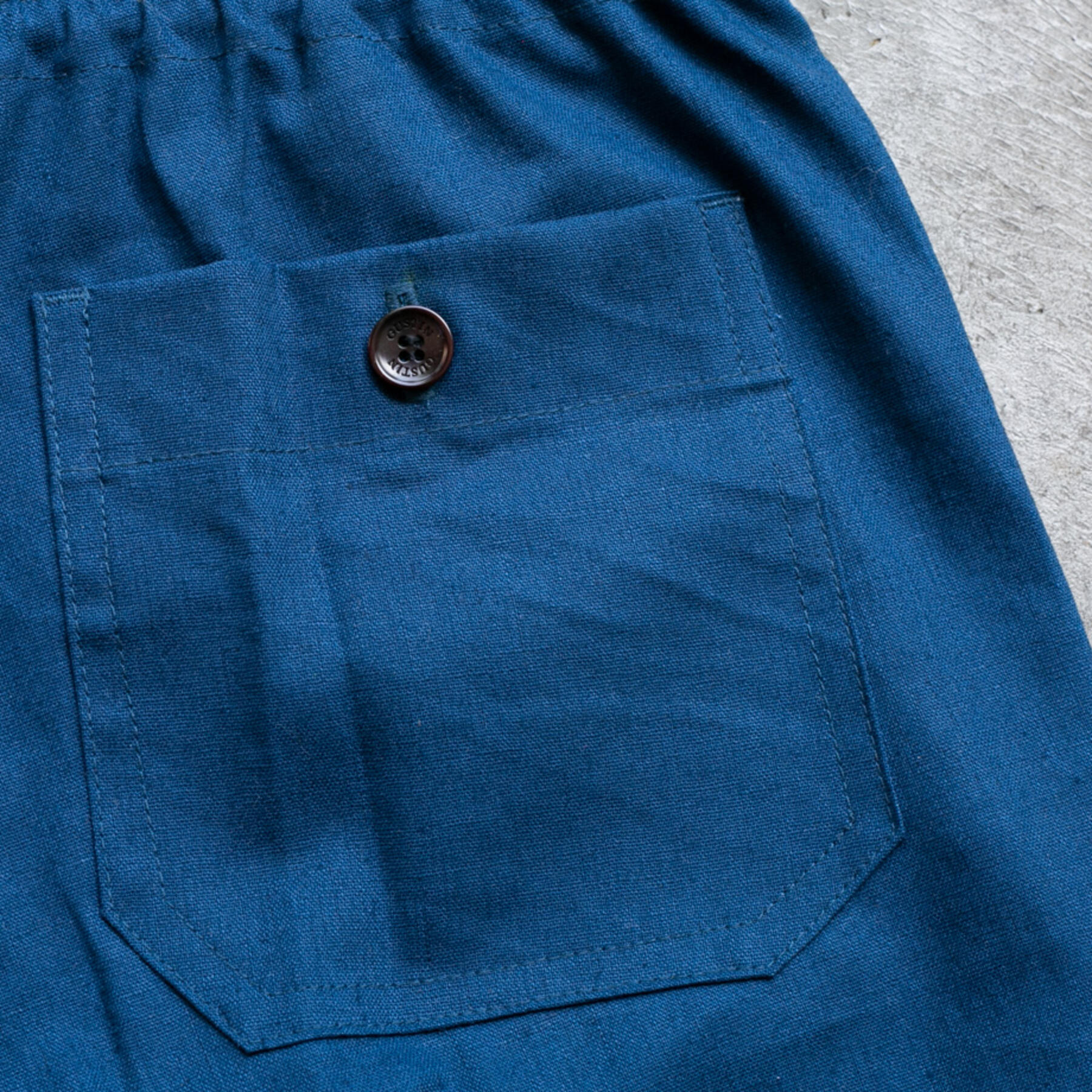 gustin classic linen joggers - navy
