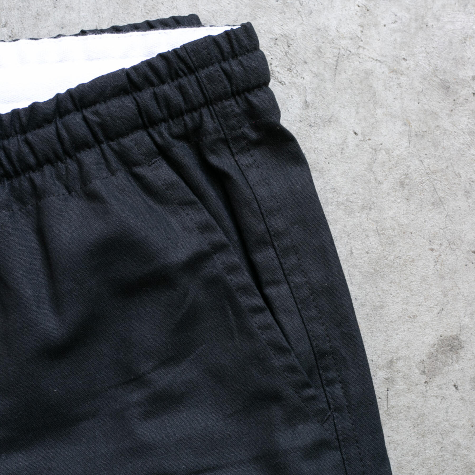 gustin classic linen joggers - black