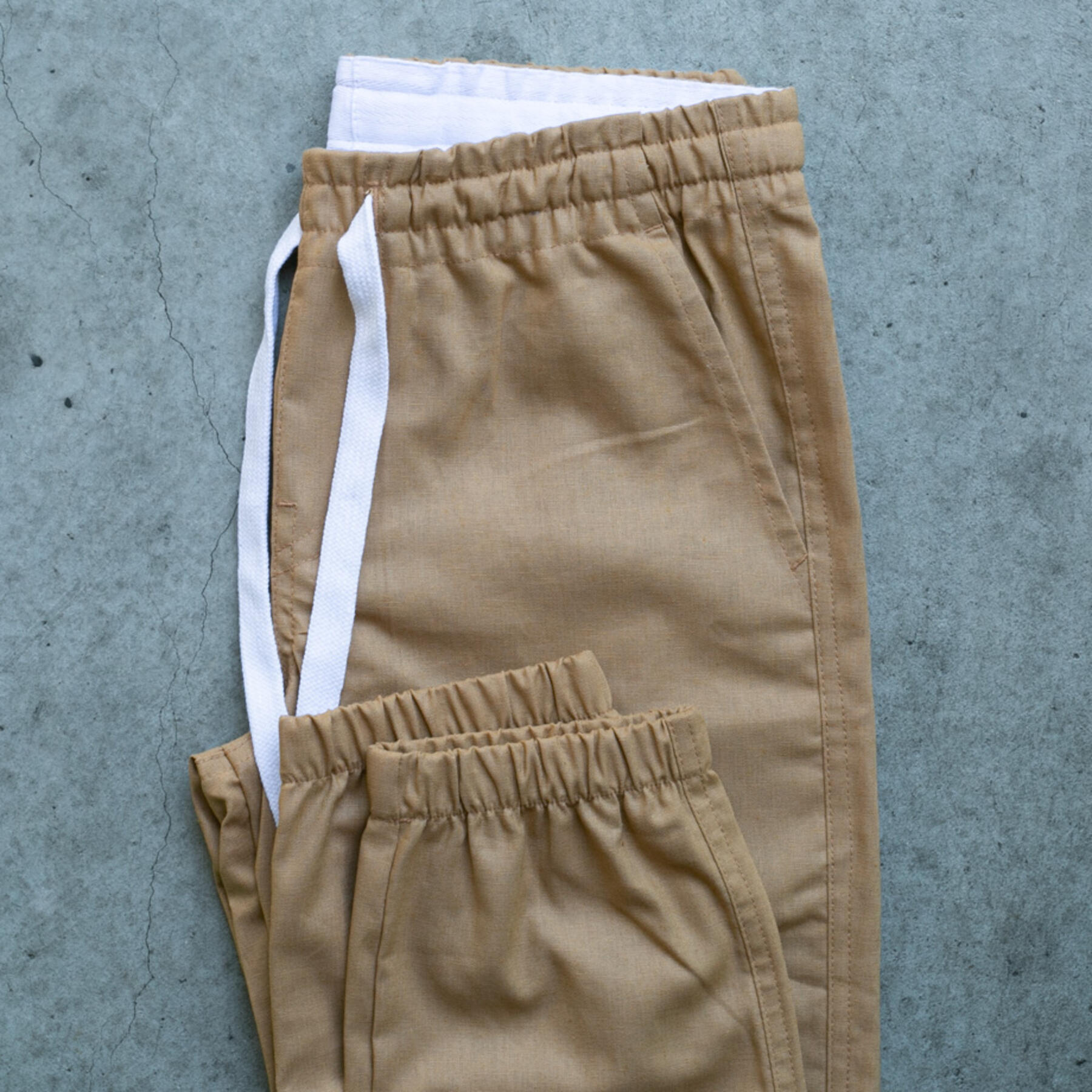 gustin classic linen joggers - khaki
