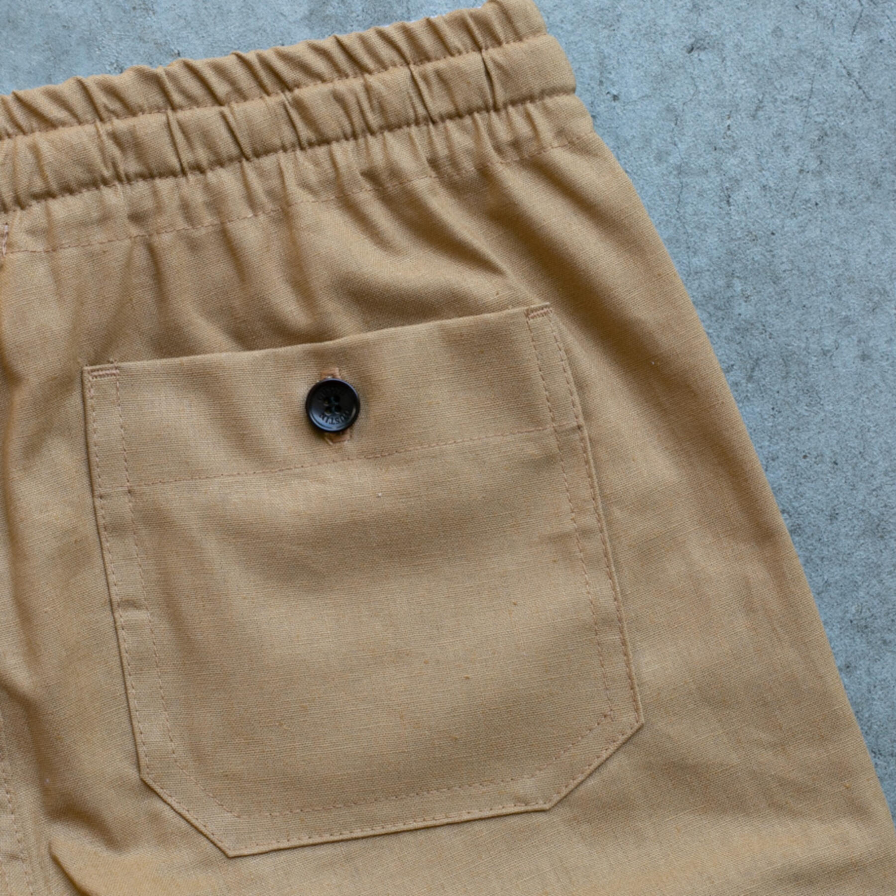 gustin classic linen joggers - khaki