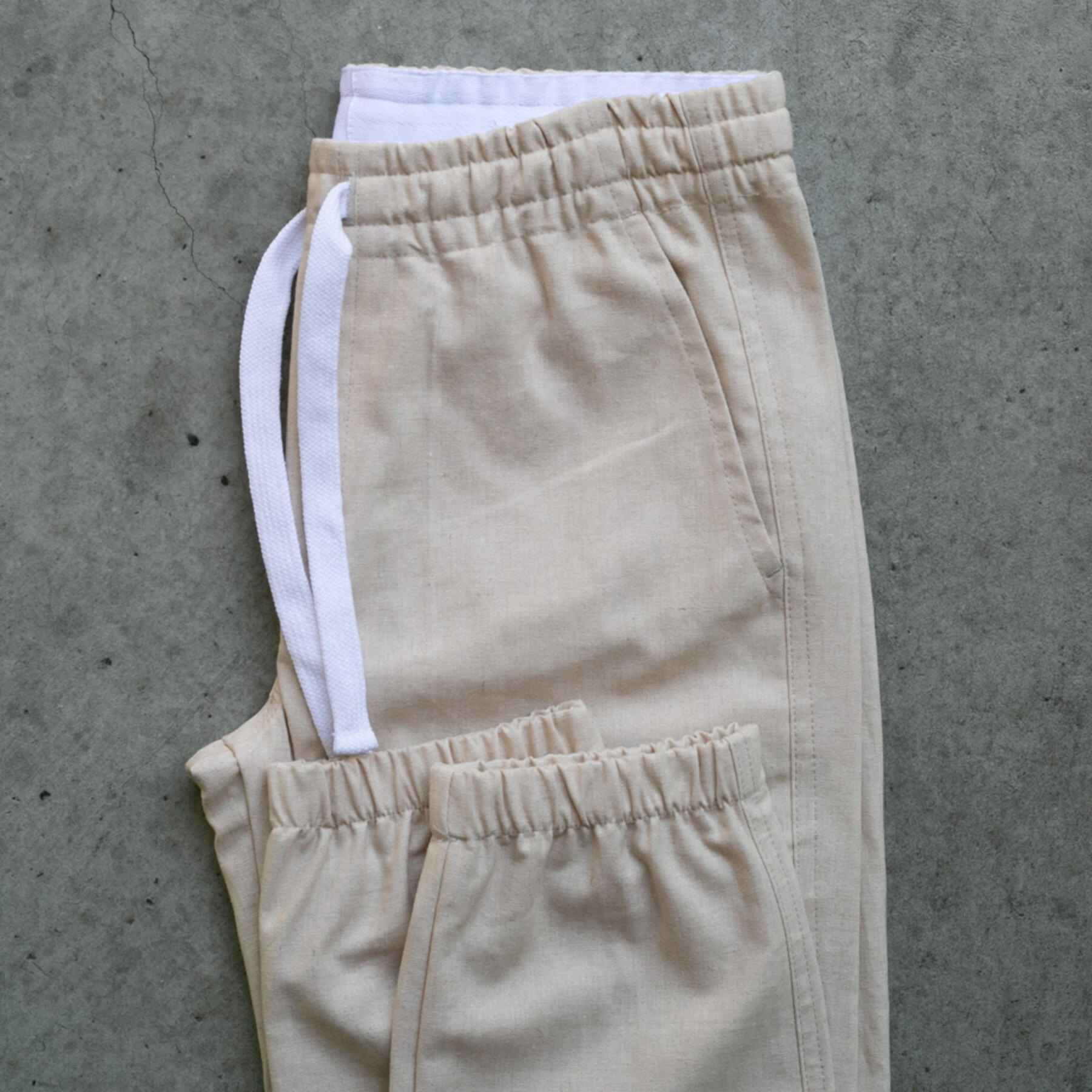 gustin classic linen joggers - natural