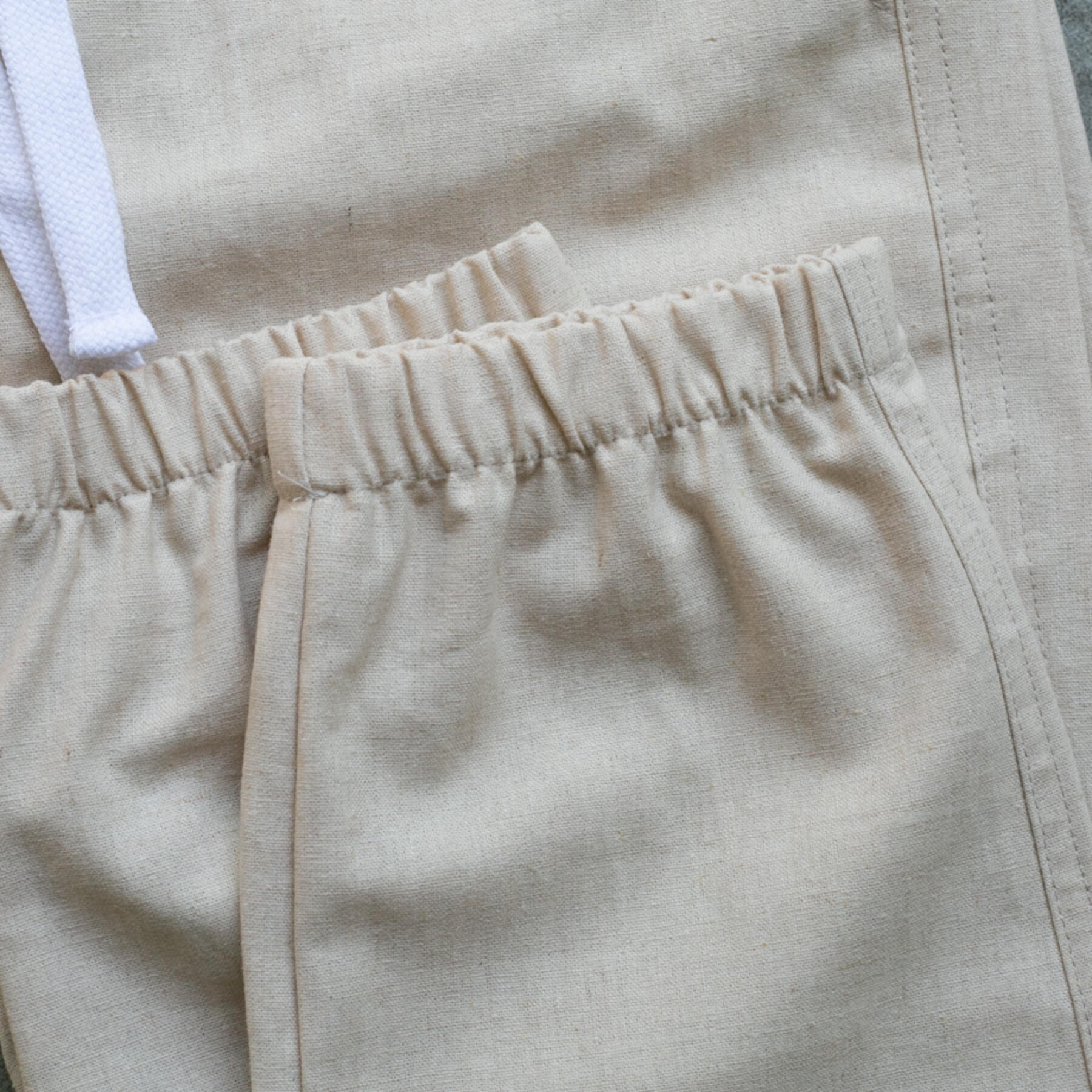 gustin classic linen joggers - natural