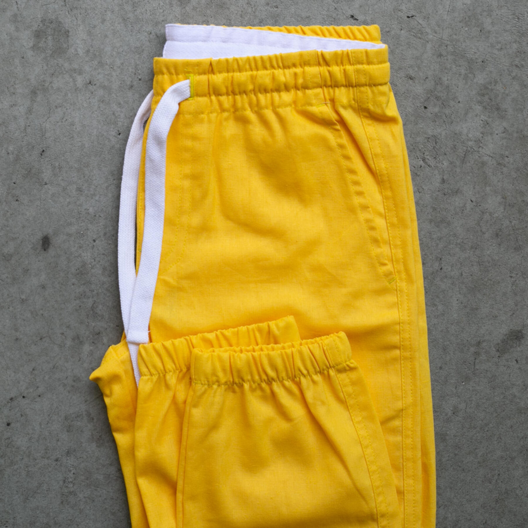 gustin classic linen joggers - sun