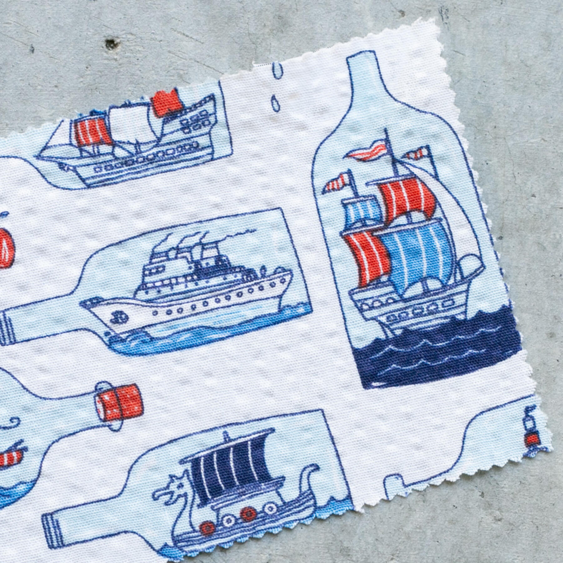 gustin #1113 ship in a bottle shirt - white