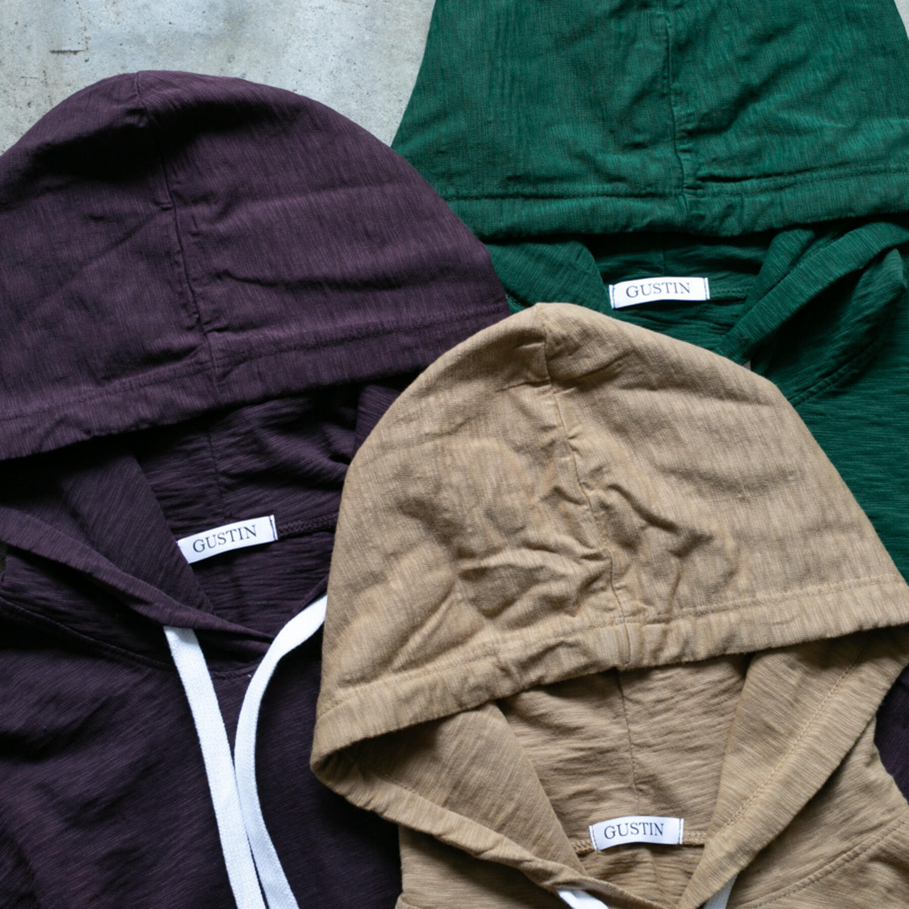 gustin big slub hoodie 3 pack