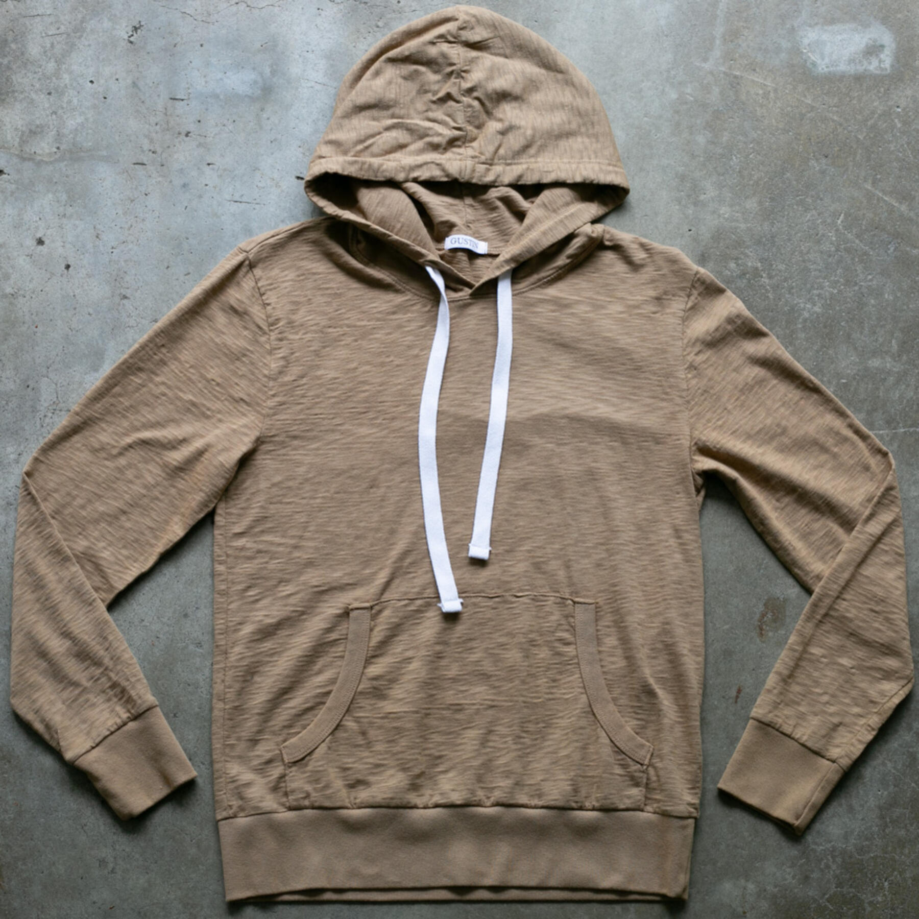 gustin big slub hoodie - gold brown
